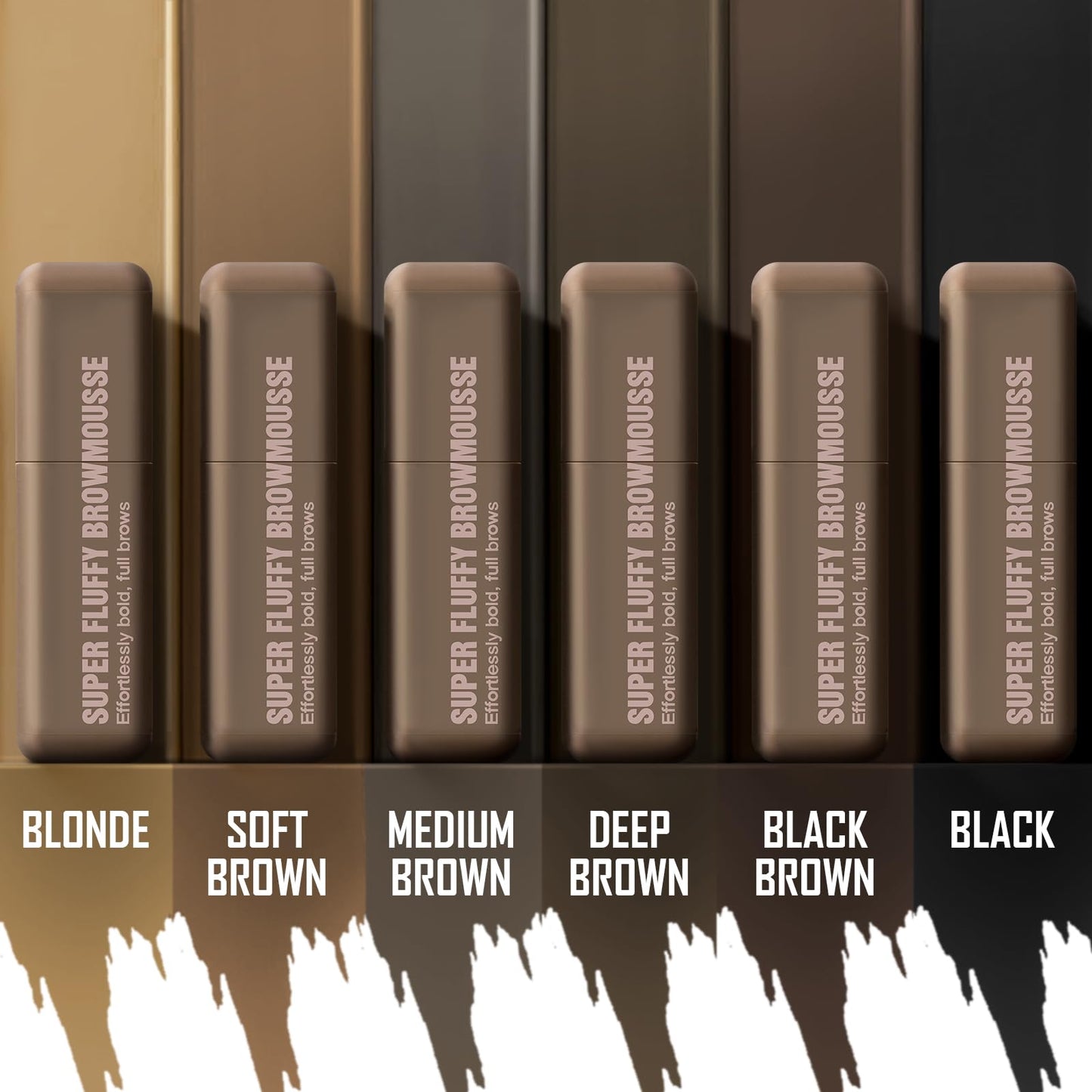 Brow Super Fluff Eyebrow Mousse, Volumizing and Tinted Thickening Eyebrow, Easy-to-Use, Long-Lasting, Waterproof for Fluffy Brow Mouse, Soft Brown
