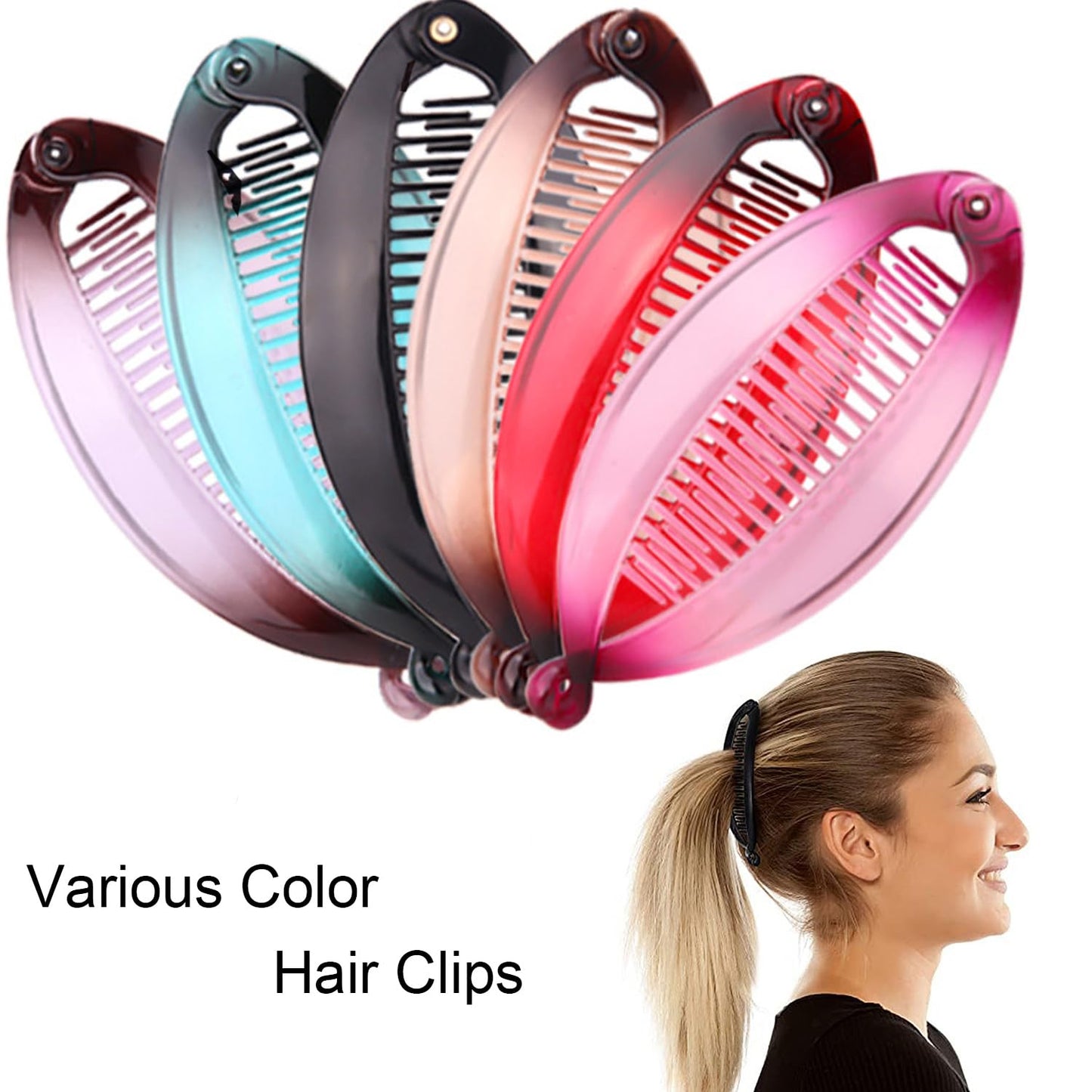 Fishtail Hair Clips - Double Banana Combs for Thin Hair | Stylish Hair Accessories for Women & Girls