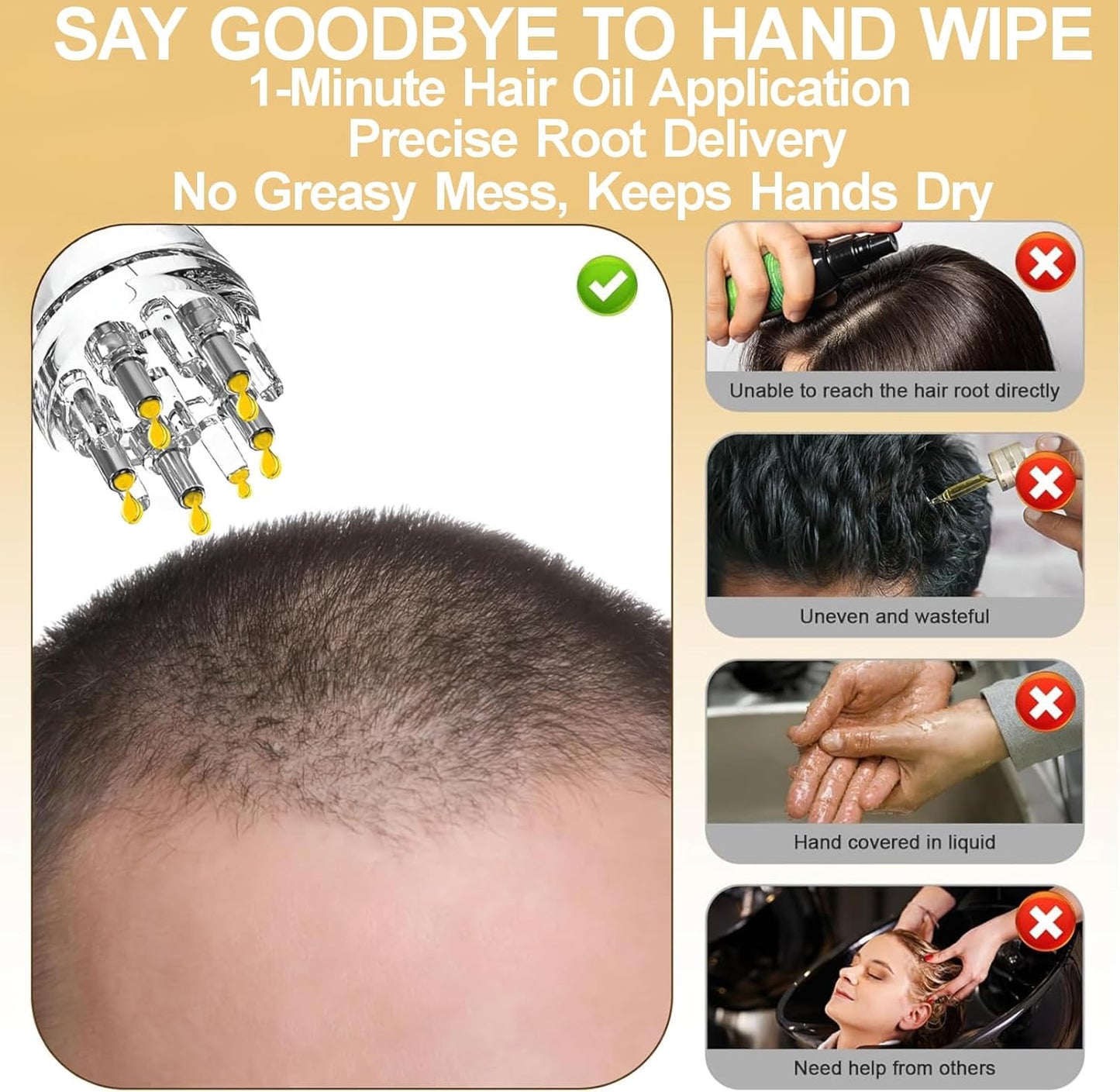 Minoxidil Applicator - Mess-Free Scalp Tool for Hair Growth - Compact Oil Dispenser | Easy Application