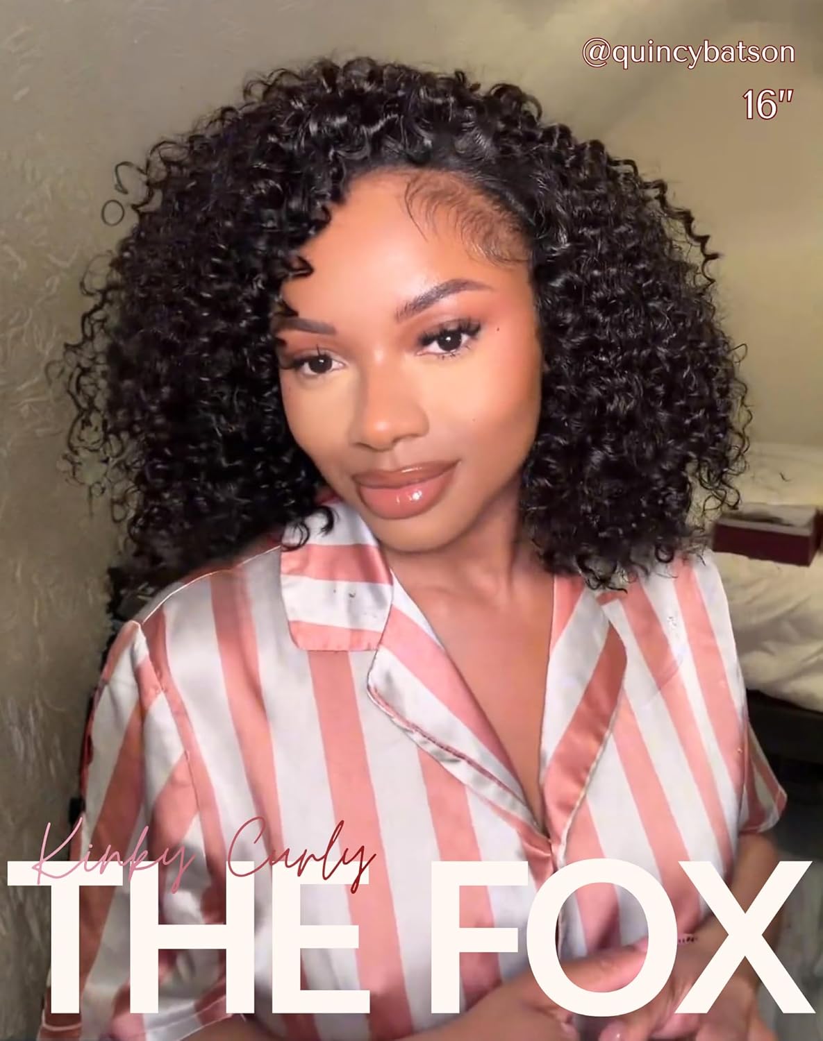 Kinky Curly Half Wig - 100% Remy Human Hair | Glueless 3-in-1 Flip Over Design, 16" Natural Color