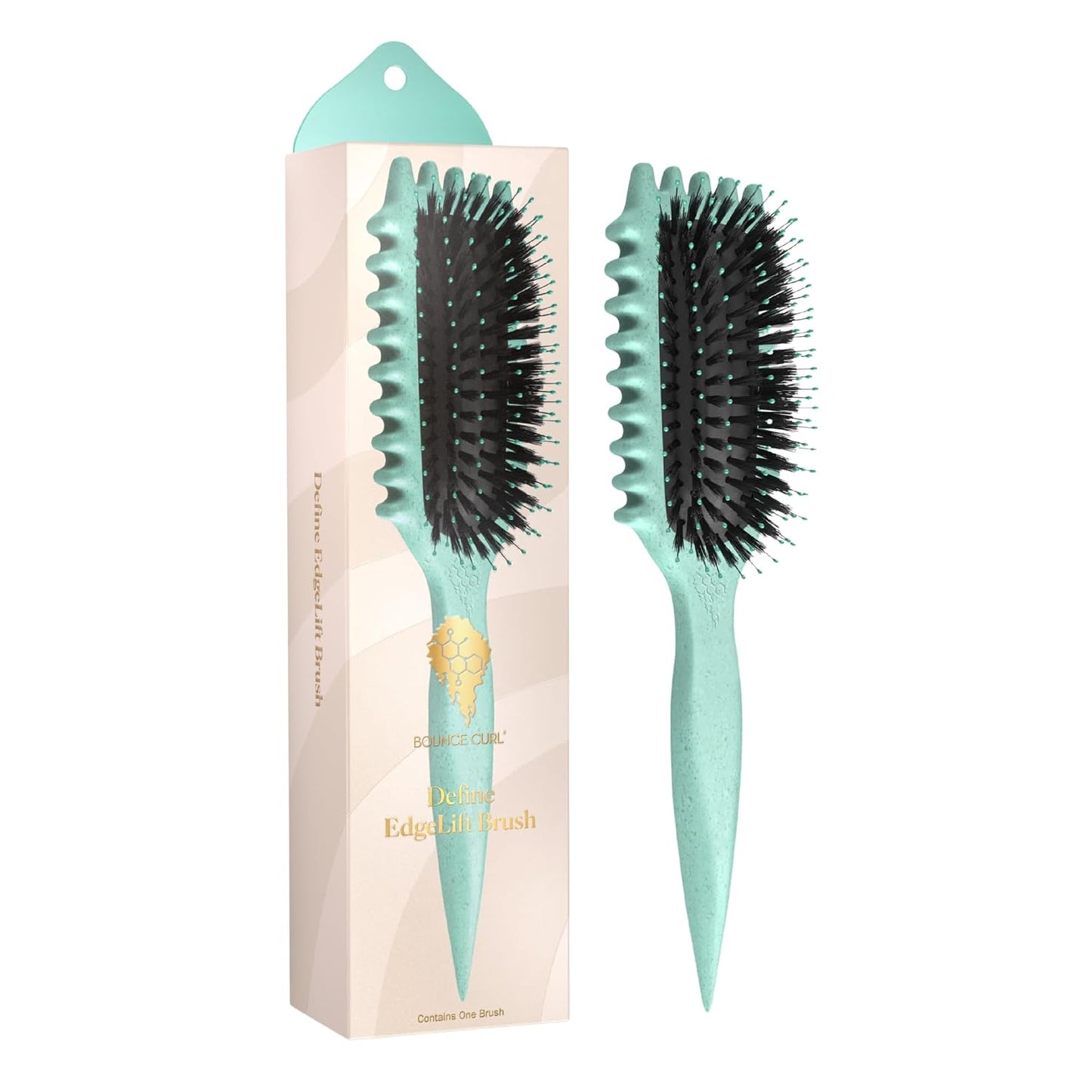 Bounce Curl Define EdgeLift Brush Bundle - Pink & Teal Brushes for Curly Hair Styling