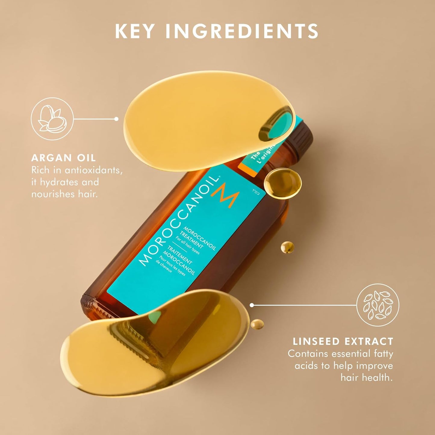 Moroccanoil Treatment Hair Oil - Nourishing Argan Oil for Soft, Shiny Hair | 3.4 Fl Oz
