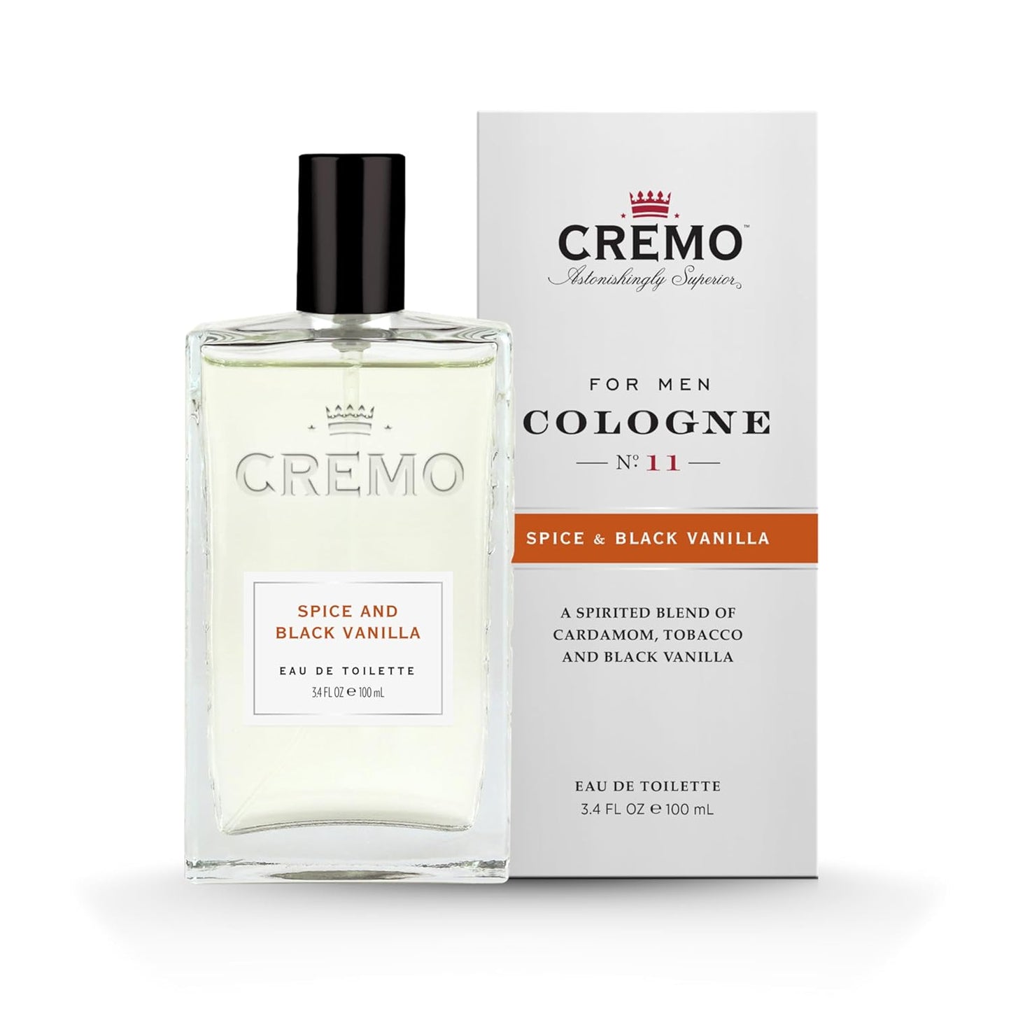 Cremo Cologne For Men - Blue Cedar & Cypress Woodsy Fragrance Spray | 3.4 Fl Oz, Multi-Layered Scent