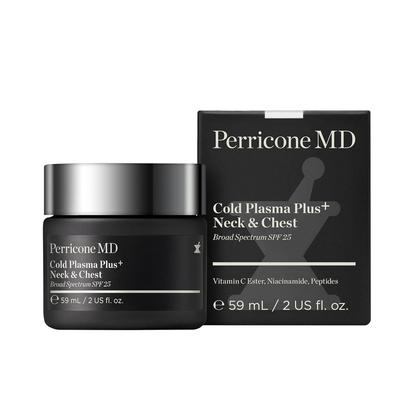 Perricone MD Cold Plasma Plus+ Neck Firming Cream - Broad Spectrum SPF 25 for Tightening Sagging Skin | Anti-Aging Wrinkle Treatment