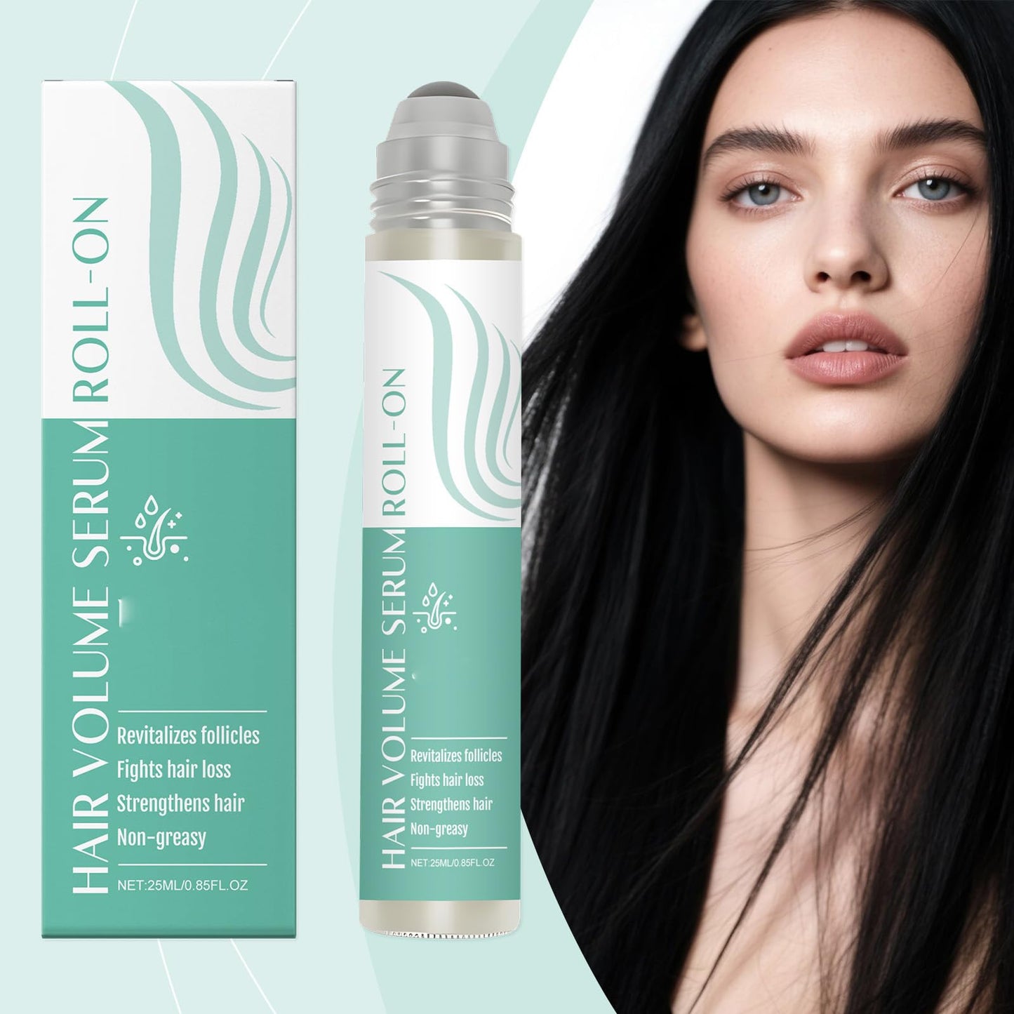 Hair Growth Serum with Rosemary, Non-Greasy Formula, 0.85 FL OZ, For All Hair Types