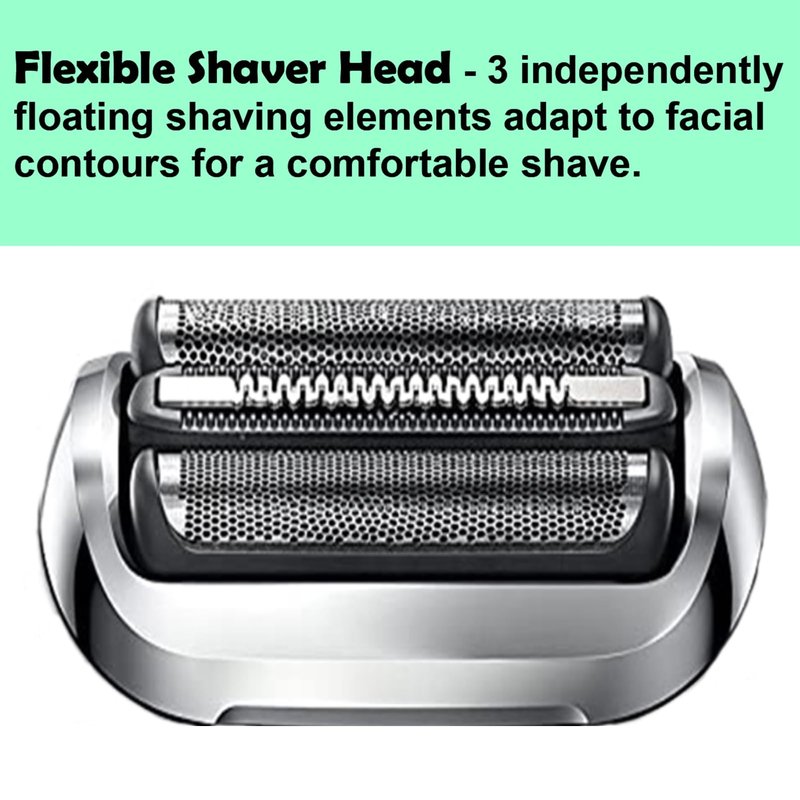 Series 7 Replacement Head 73S for Braun Electric Shaver, S7 Replacement Head Compatible with Braun Razor New Generation 7020s 7025s 7085cc 7027cs 7071cc 7075cc (2 Count)