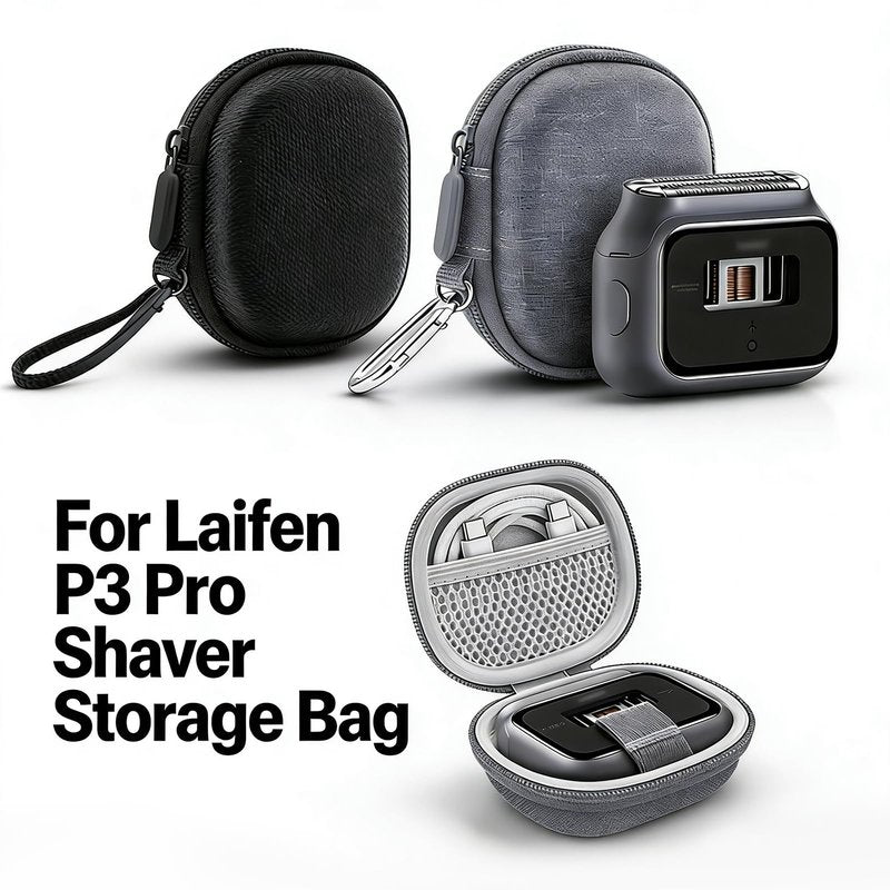 XinGeeek Electric Shaver Case for Laifen P3 Pro Electric Shaver Razor Hard Shell Case Protective Travel Storage Bag (Black)