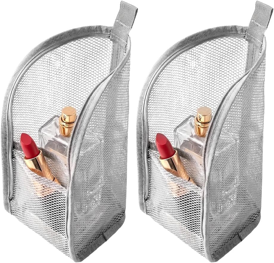 Portable Travel Toiletry Bag - Waterproof EVA Cosmetic Organizer | Compact & Foldable Design, White