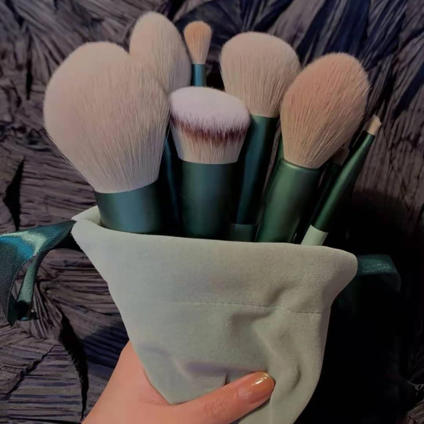 Professional Makeup Brush Set - Soft Bristle Multi-Purpose Cosmetic Tools with Travel Pouch for Face and Eye Makeup