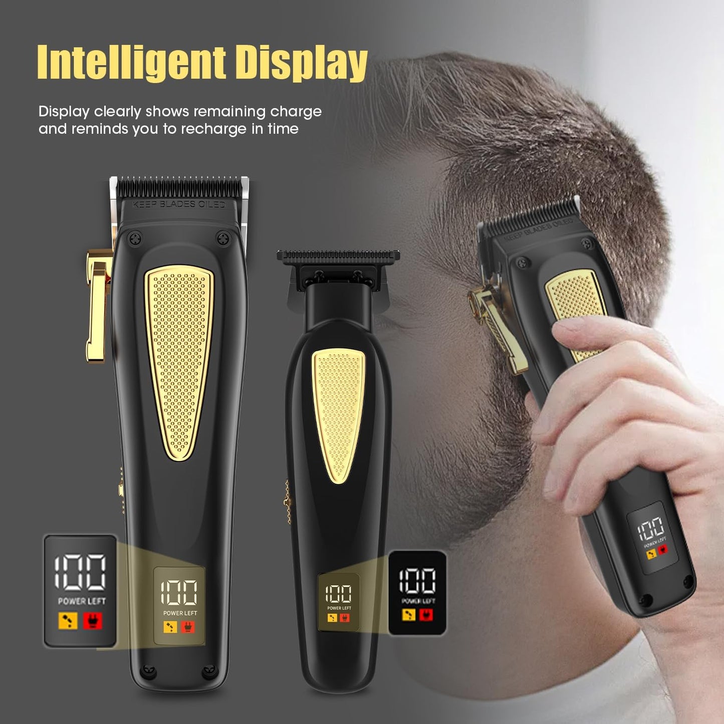 Cordless Hair Clippers for Men - Professional Grooming Kit with Foil Blade Shaver & Zero Gapped Trimmer | Perfect Gift for Him