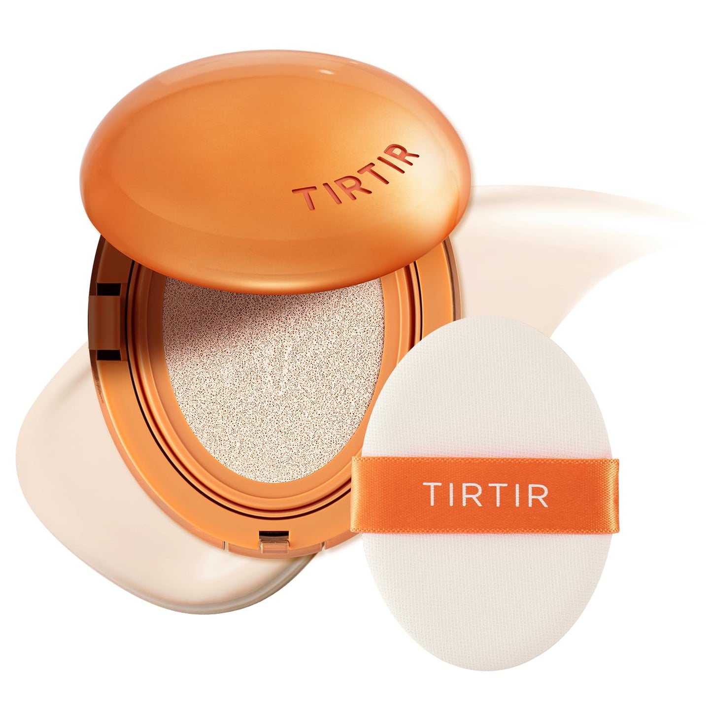 TIRTIR Cushion Foundation - AI-Like Semi-Matte Finish | Medium to Full Coverage, #21N Ivory, 0.63 Fl Oz
