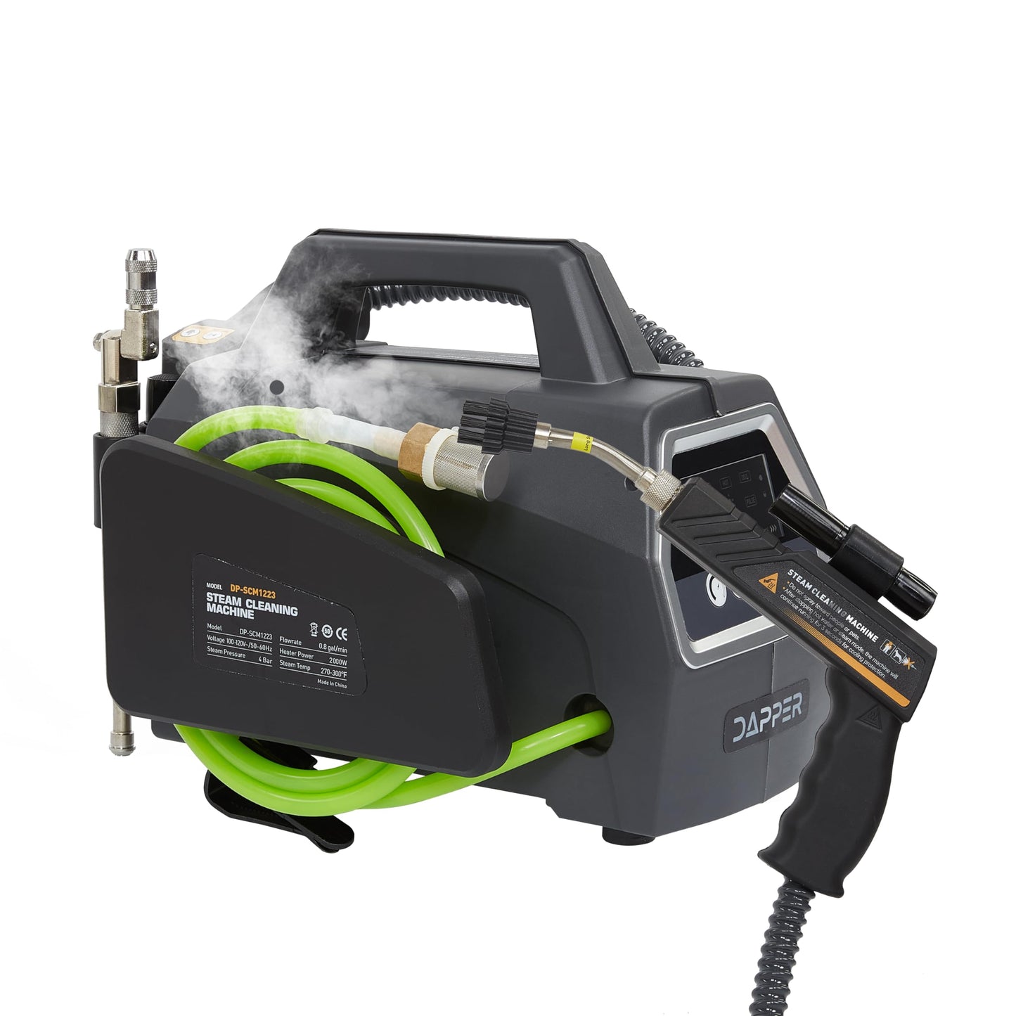 5-in-1 High Pressure Steam Cleaner, Portable Commercial Steamer for Grout, Tile, Car & Home Cleaning, 6 Bar High Heat Multi-Surface Cleaner, 2200W, 110V