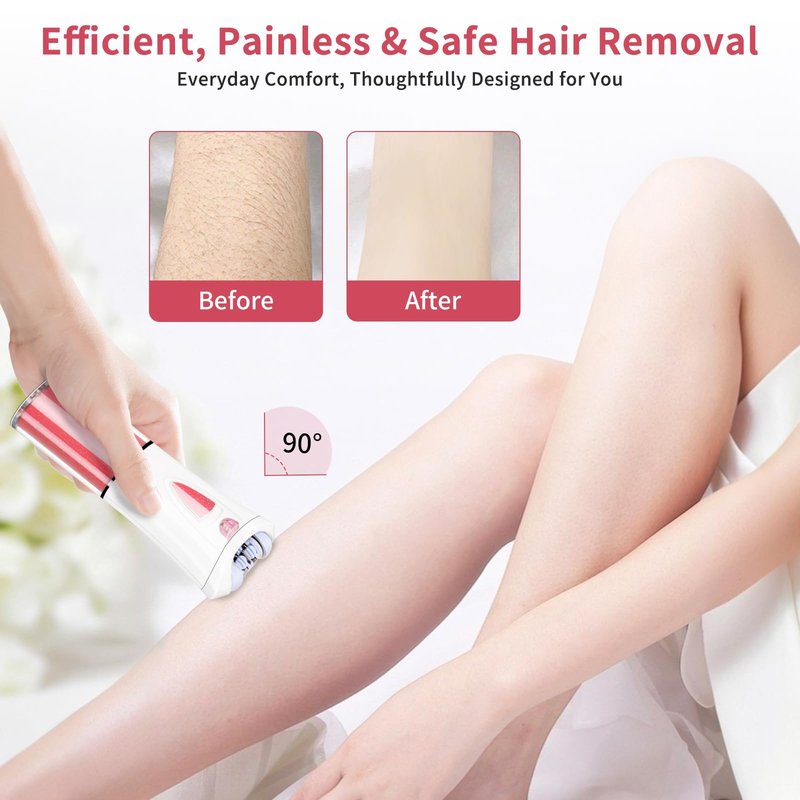 2026 Upgraded Facial Epilator for Women, Cordless Electric Tweezers Hair Removal Device with LED Light, Precise & Painless Face Epilator Hair Remover for Face/Lip/Arms/Legs/Bikini Line (Red)