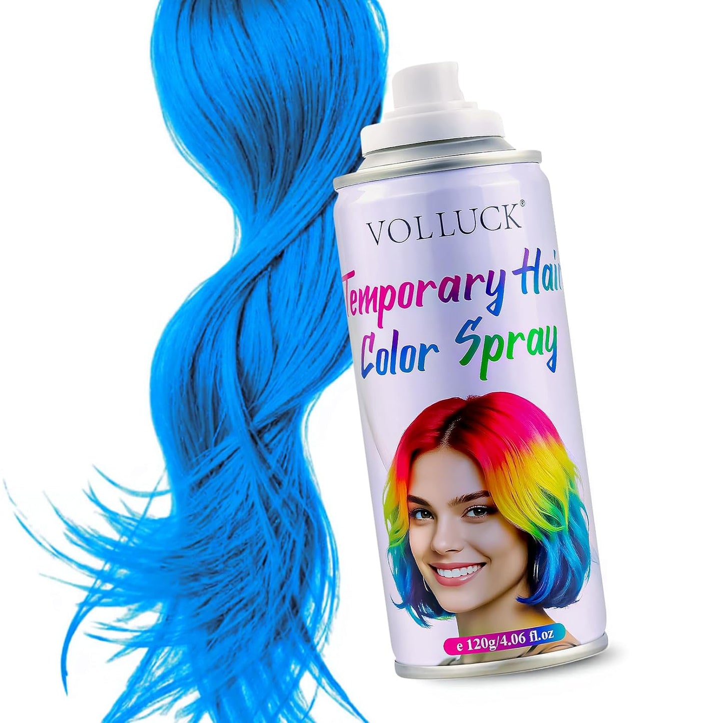 Temporary Blue Hair Spray - 1-Day Hair Color for Kids & Adults | Fast-Drying, Non-Sticky, Washable 4.06 Fl Oz