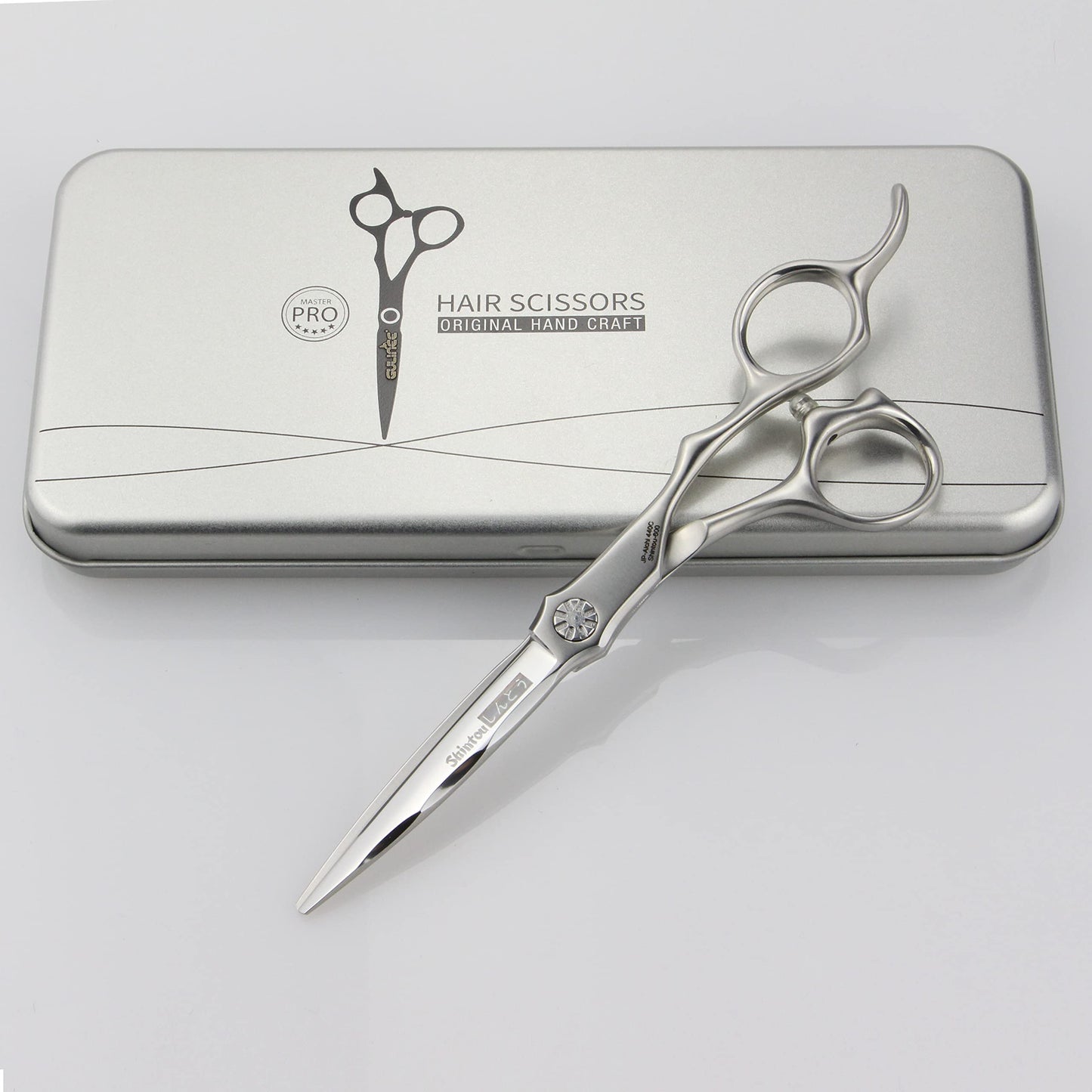 Wet and Dry Cut Professional Hair Cutting Scissors Barber Shears Japanese Aichi SUS440C Stainless Steel Salon Haircut (6.0" Wet&Dry Cut)