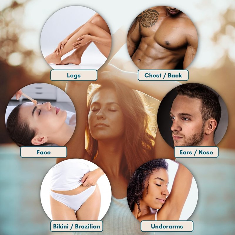 My Skin WAX - Stripless Wax beads 1.75 lbs, Hypoallergenic, Special for Sensitive Skin, Face and Body, Coarse Hair, Men, Women, Bikini, Brazilian, White