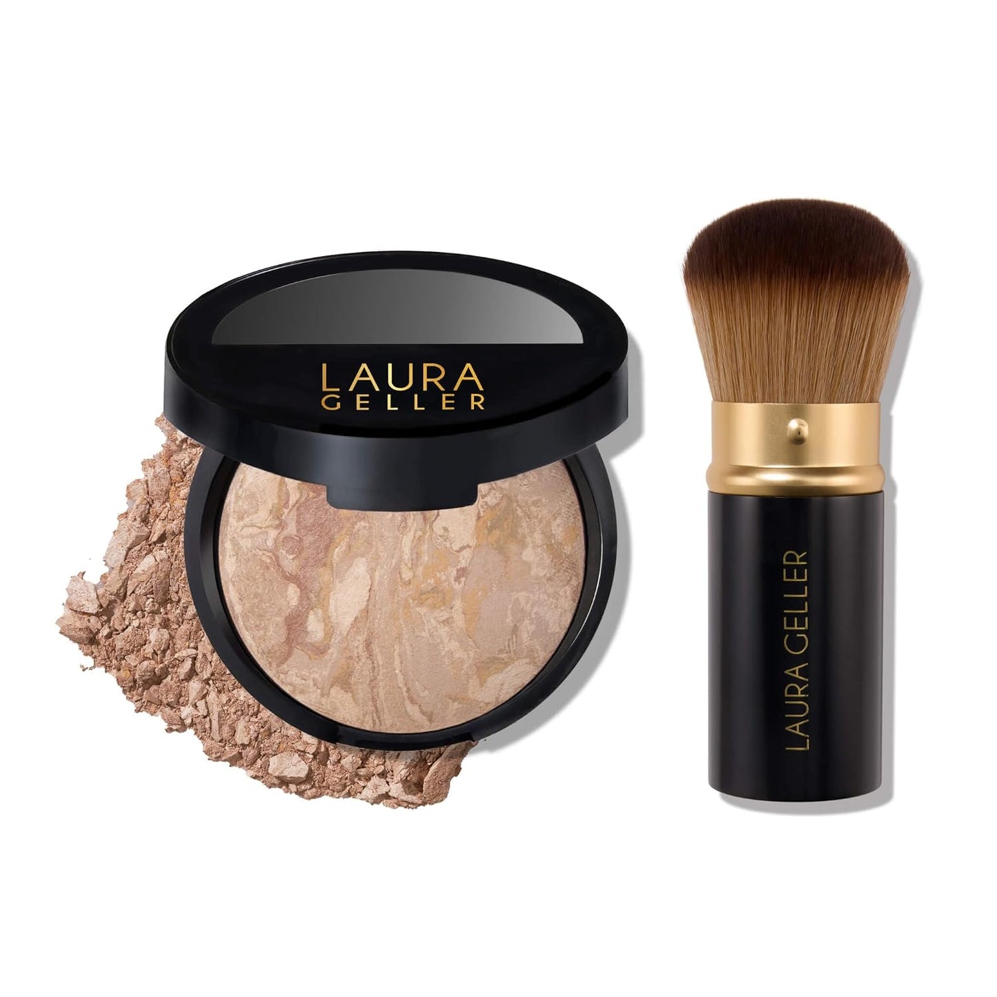 Baked Balance-n-Brighten Foundation Makeup Set - Tan with Kabuki Brush
