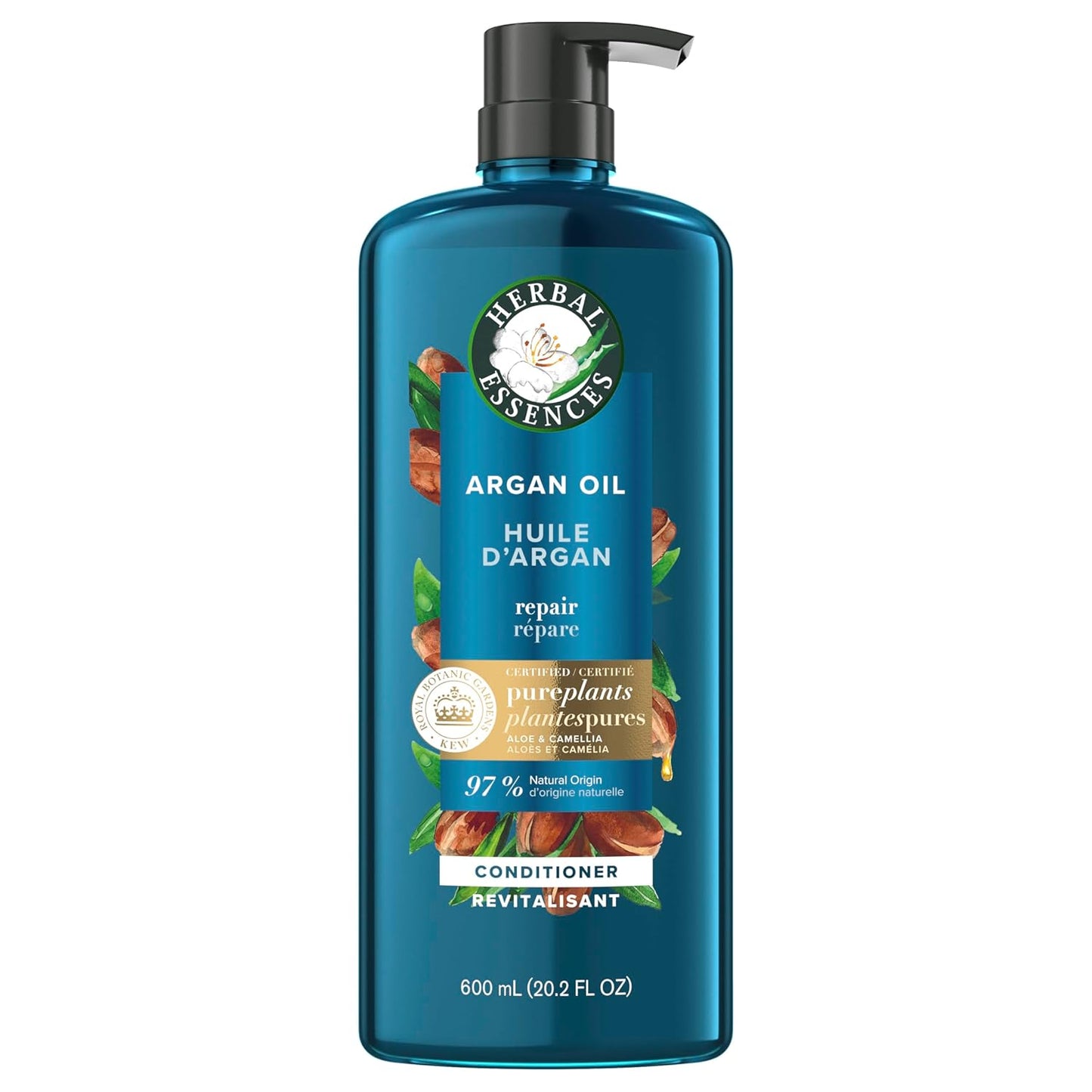 Herbal Essences Argan Oil Conditioner - Paraben Free Hair Repair | 20.2 fl oz, With Camellia Oil & Aloe Vera