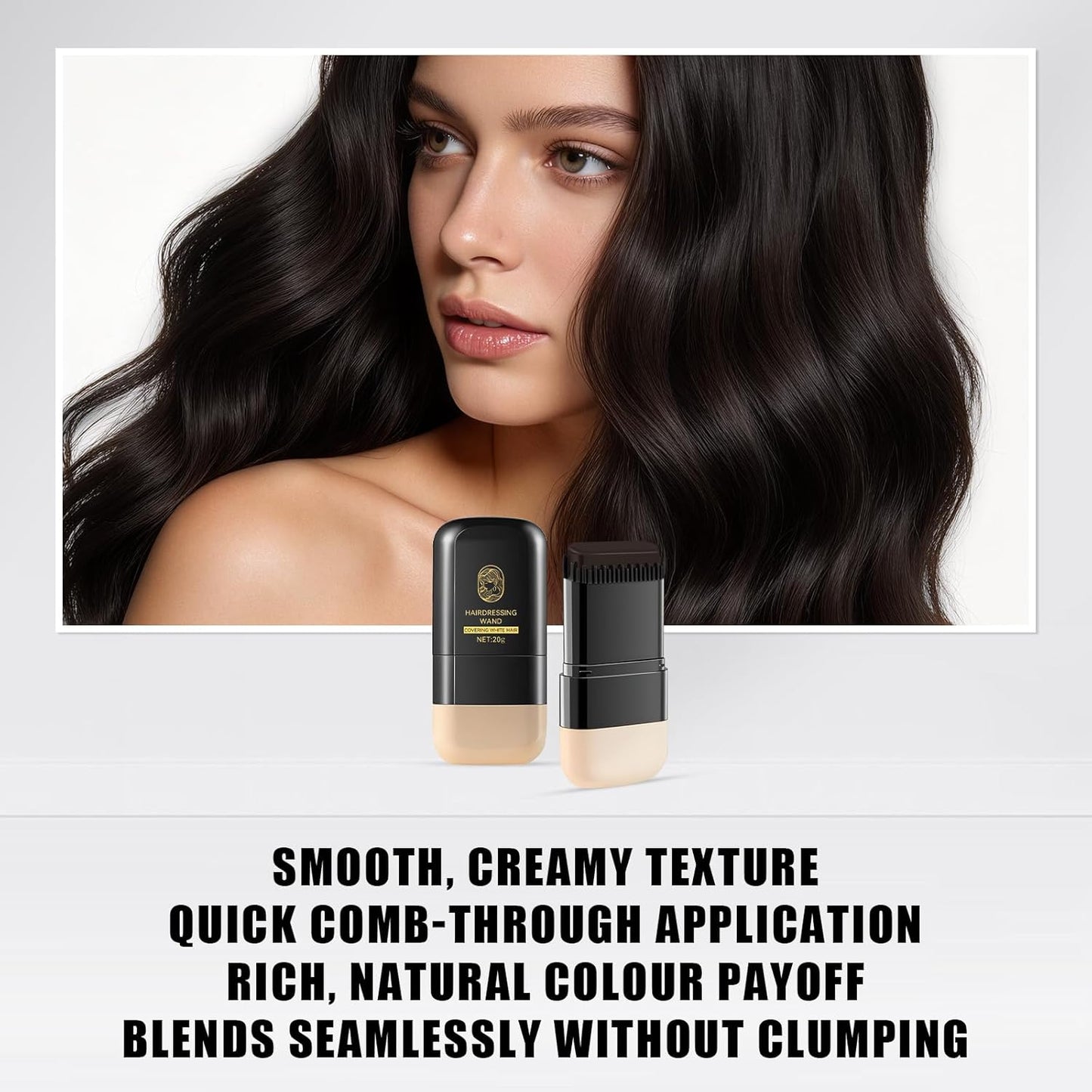 Gray Hair Cover Up Stick - Instant Hair Concealer Cream for Men & Women | Seamless & Natural Temporary Color
