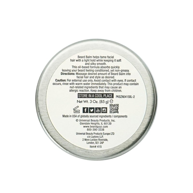 Beard Guyz Beard Balm – Beard Conditioner and Styler for Men, Softens, Tames, and Moisturizes Facial Hair, 3 oz