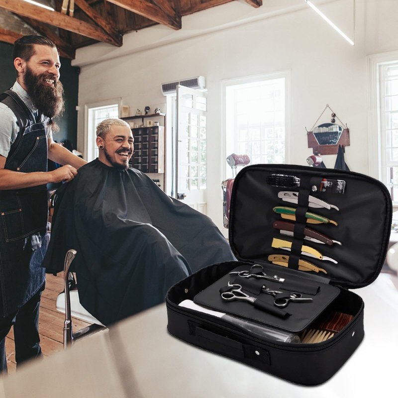 CRSUSUKJ Hard Travel Case for Hair Clippers, Hair Cutting Barber Supplies Organizer Bag, Hairdressing Tools Storage Carrying Case, Professional Hair Cutting Storage Organizer for Scissors