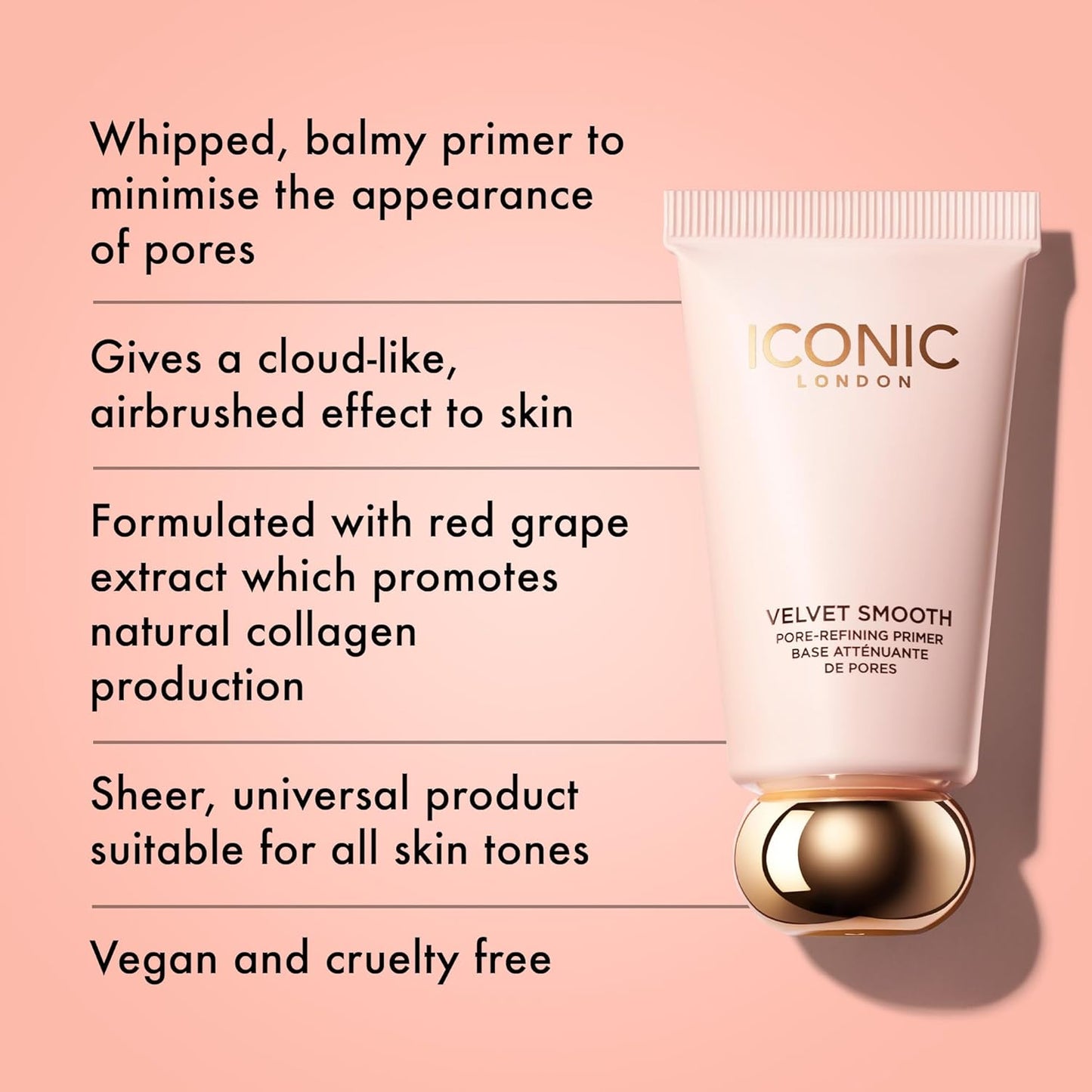 Velvet Smooth Pore-Refining Primer - Whipped Balmy Formula, Diffuses Pores | 1.01 Fl Oz, Vegan & Cruelty-Free