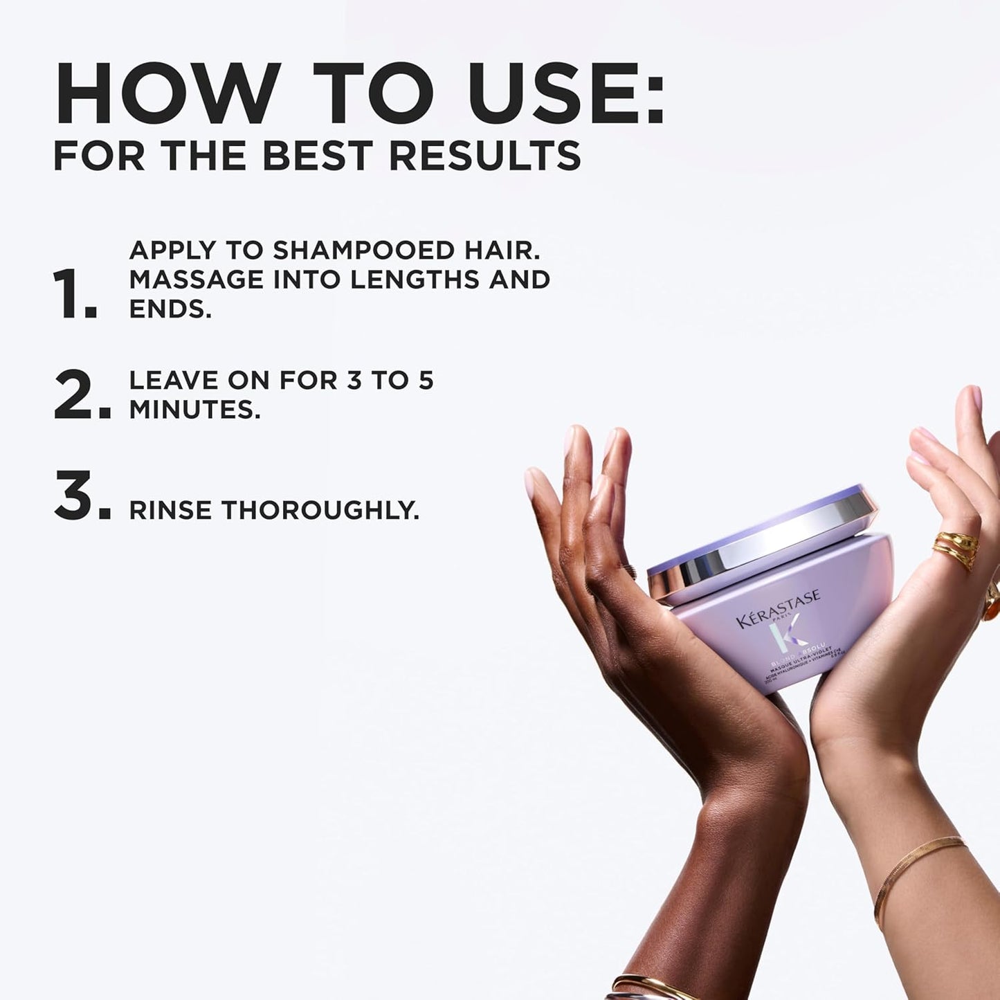 Kerastase Blond Absolu Purple Hair Mask - Neutralizes Brassiness & Yellow Undertones | 6.8 Fl Oz