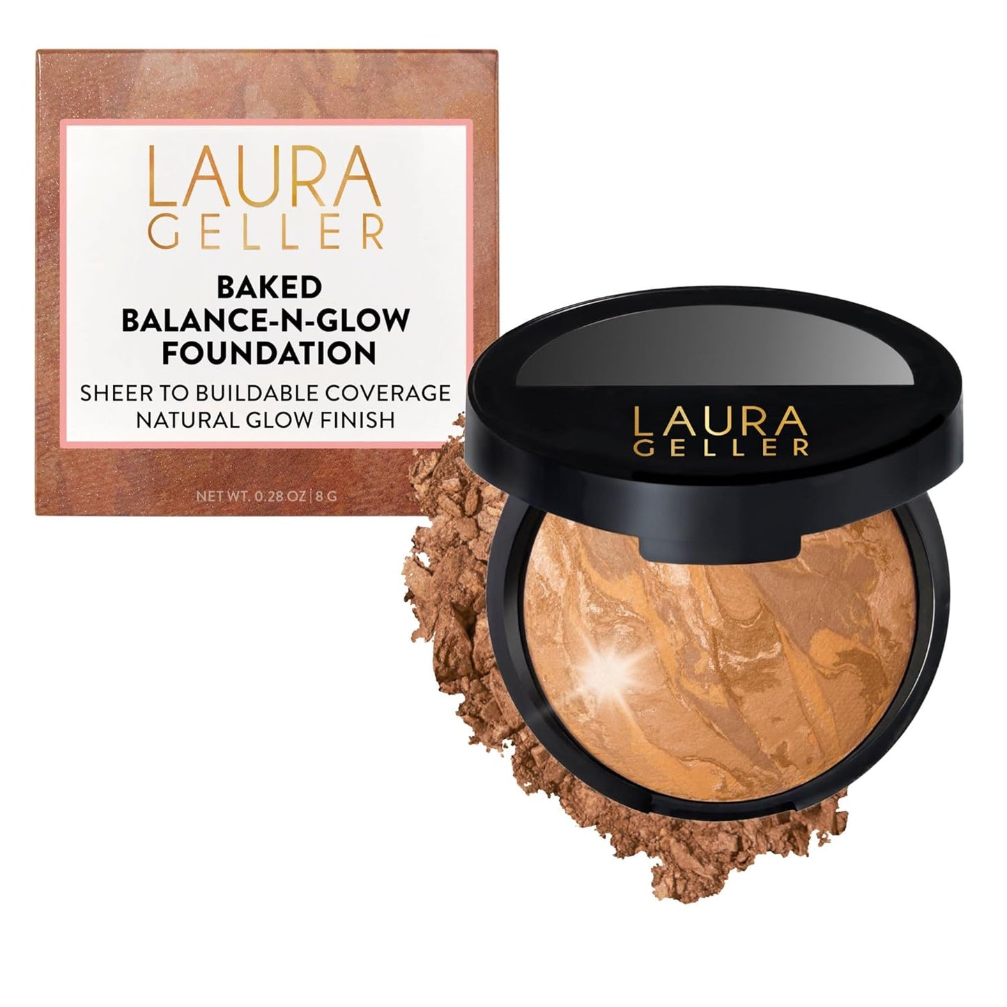 Laura Geller Baked Balance-N-Glow Foundation - Illuminating, Buildable Sheer to Light Coverage | Fair Shade