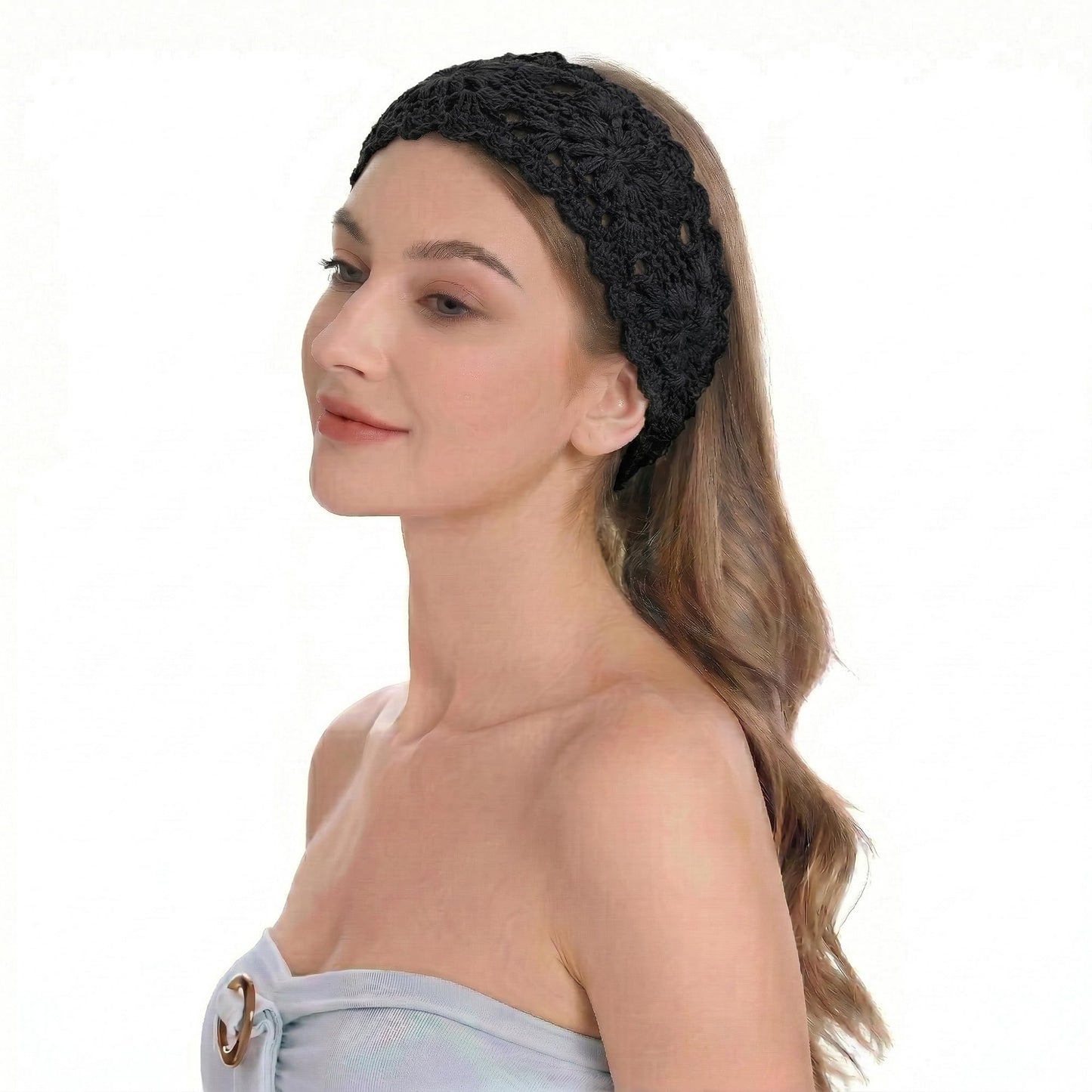 ZLYC Women Headband Handmade Crochet Knit Boho Flower Hair Bands