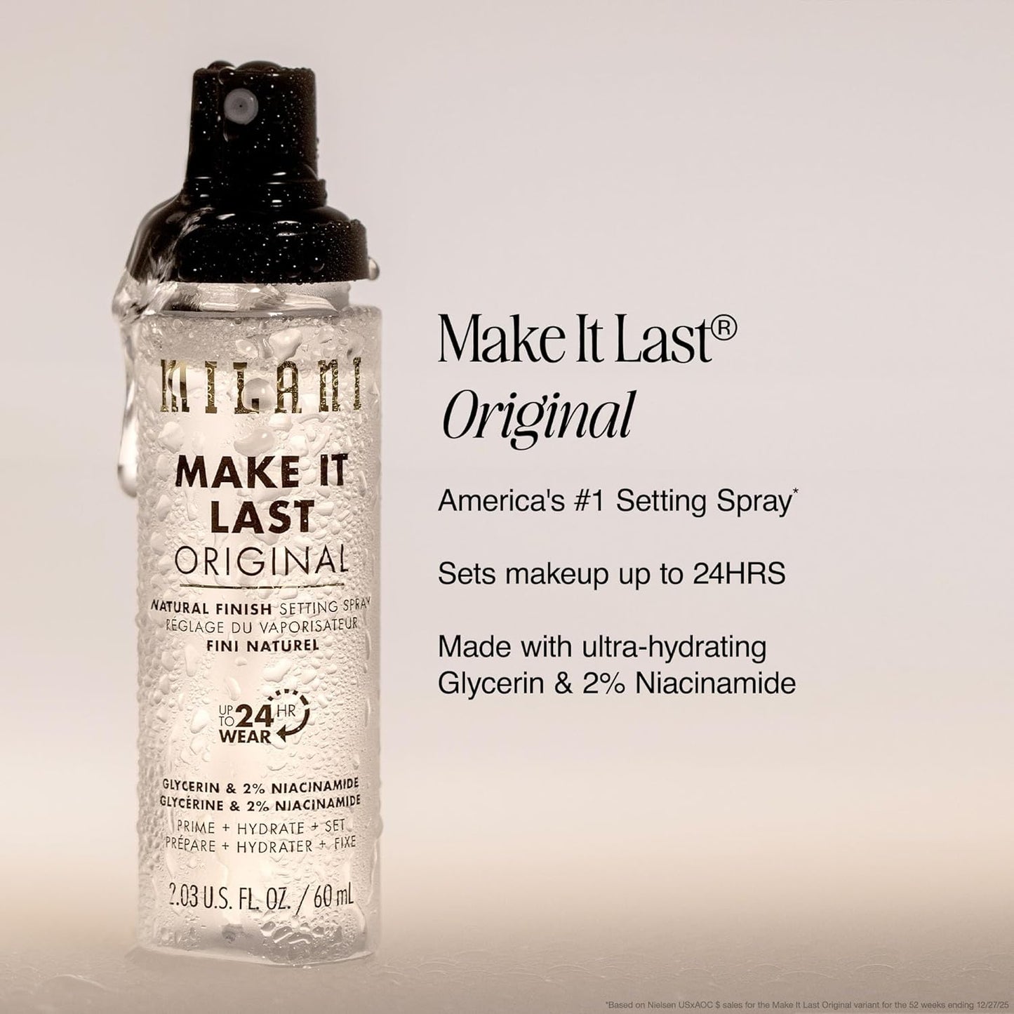Milani Make It Last Setting Spray & Primer - Hydrating 3-in-1 Formula | 2.03 Fl. Oz