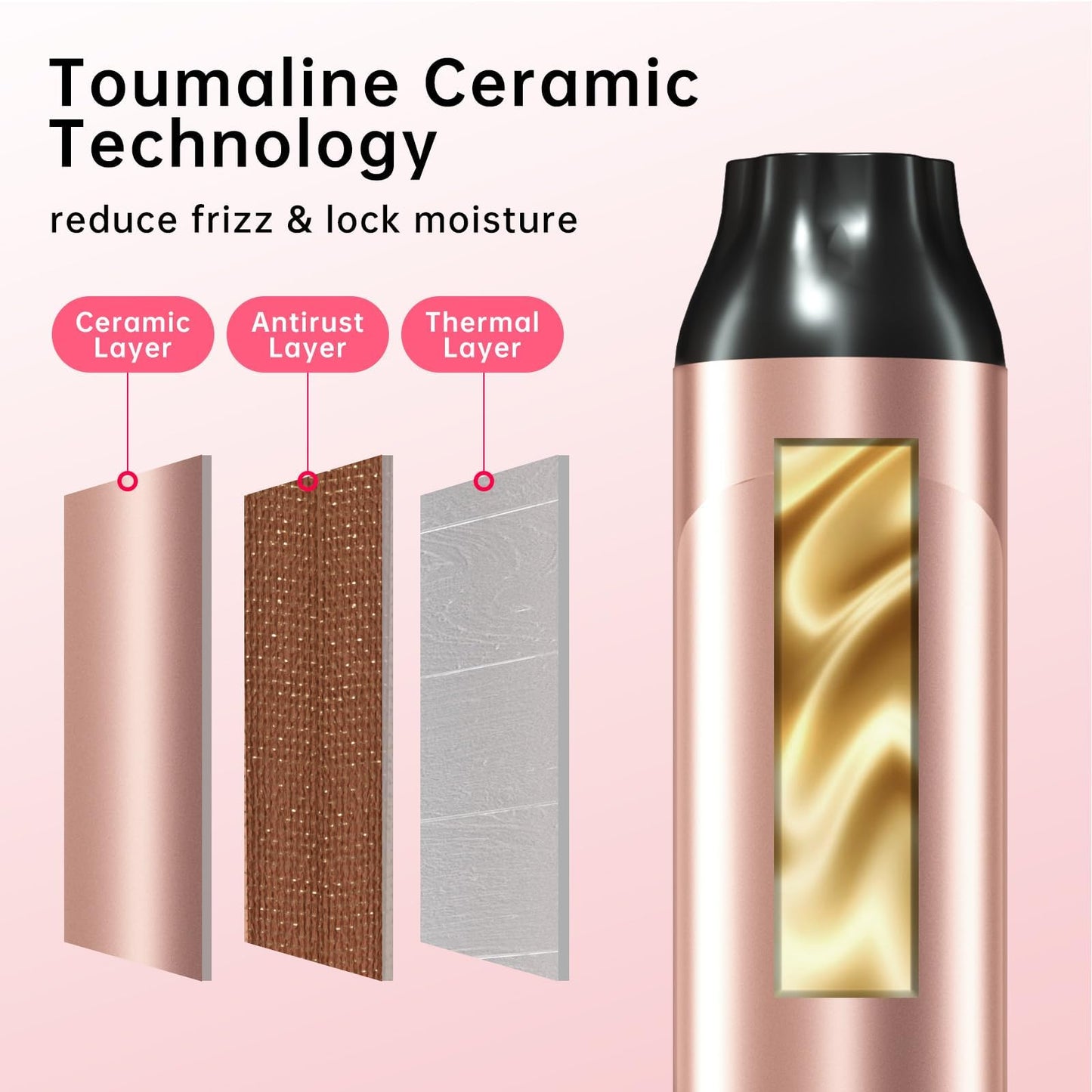 Hahahope Professional 2 Inch Curling Iron