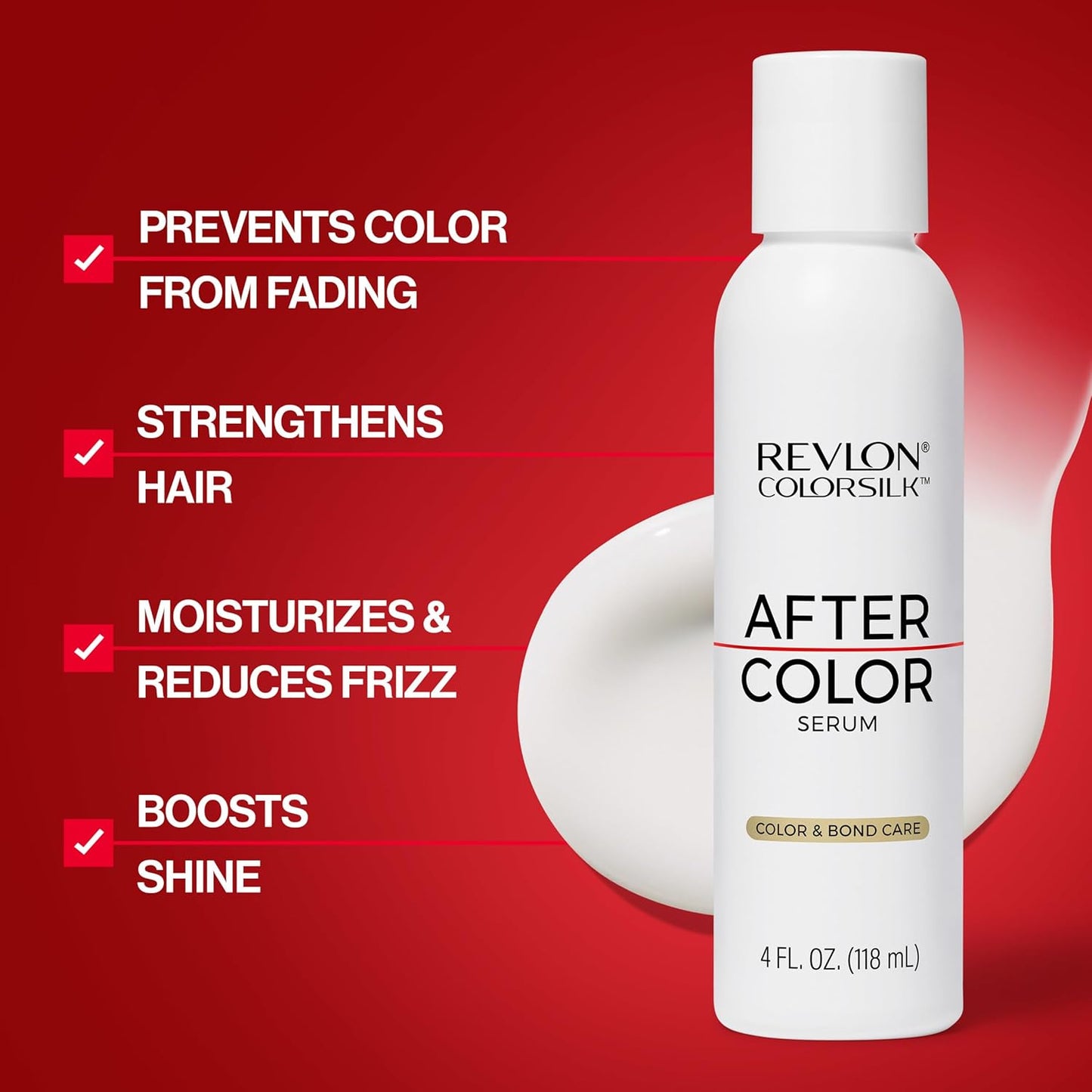 Revlon ColorSilk After Color Shielding Serum - Frizz Control & Split End Repair Treatment | 4 fl oz