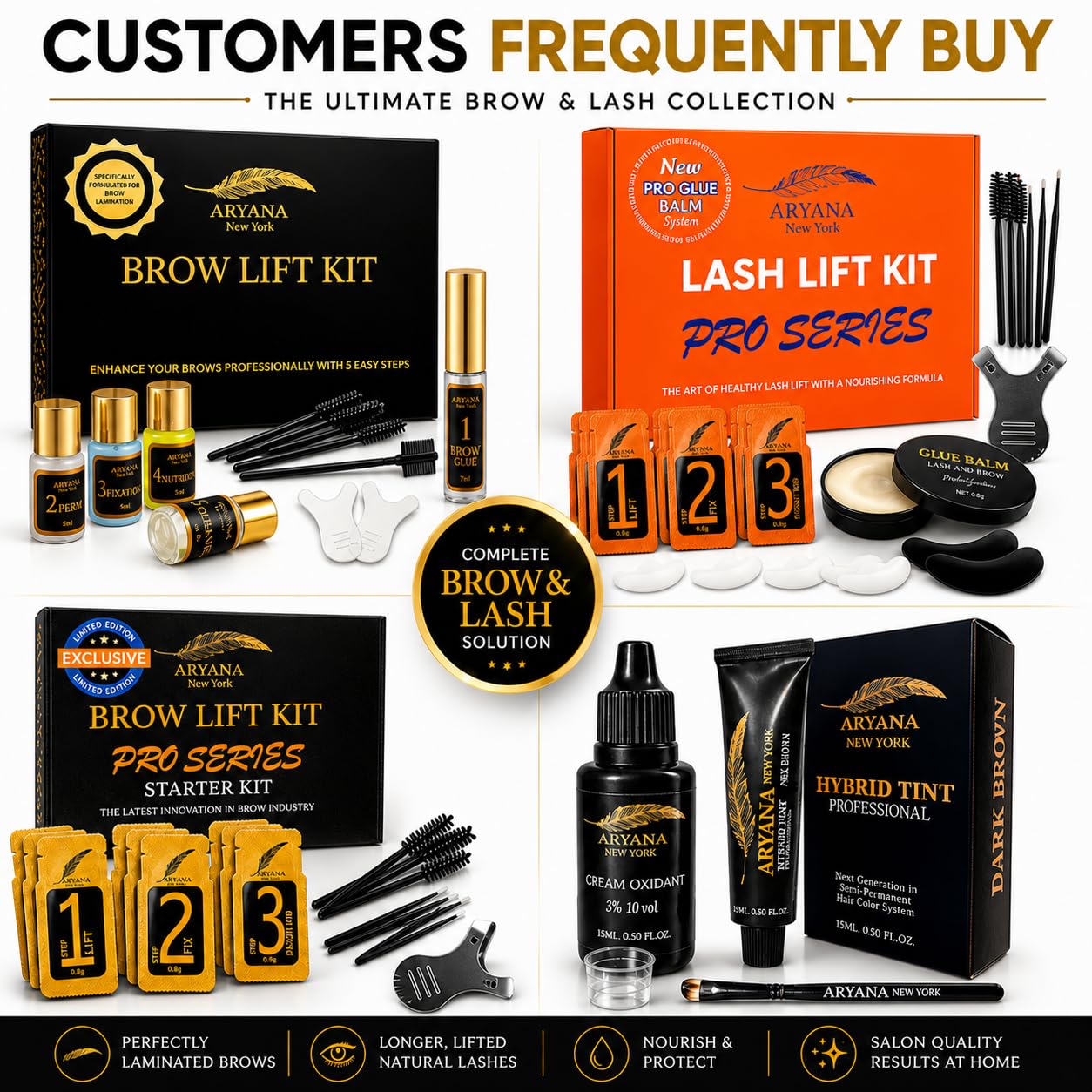 Brow Lamination Kit - Professional Brow Lift Starter Kit for Perfectly Shaped Brows | Easy to Use