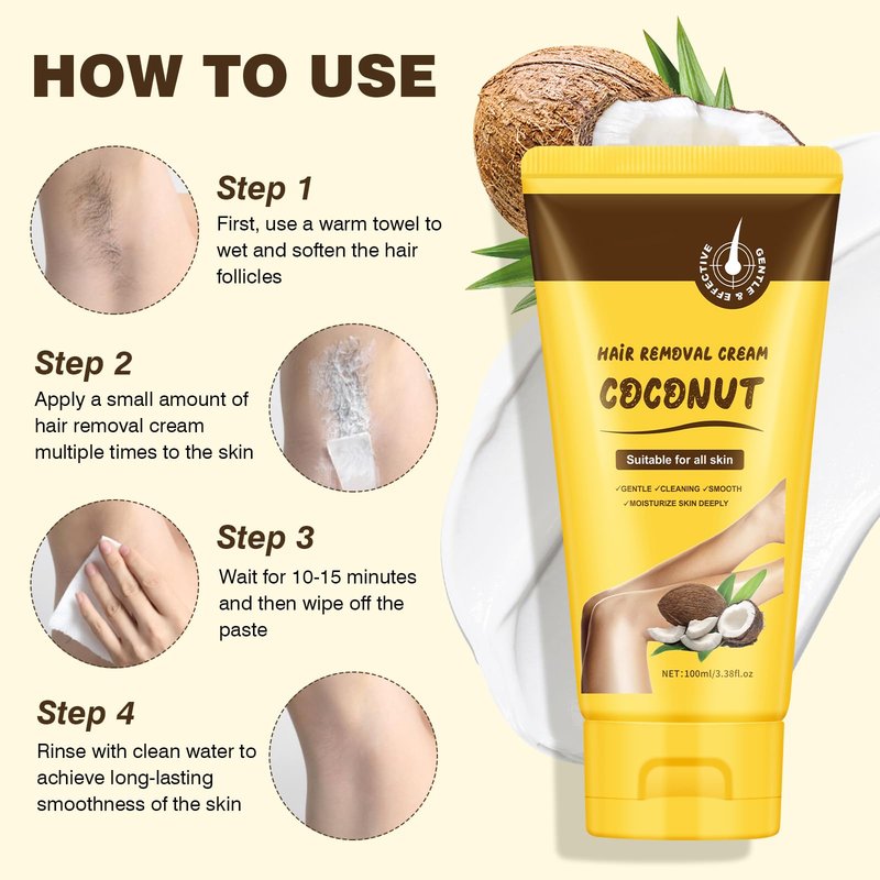 Hair Removal Cream for Women, Sensitive Depilatory Creams for Bikini, Private Areas, Pubic, Body, Legs, and Underarms, Painless Flawless Depilatory Cream