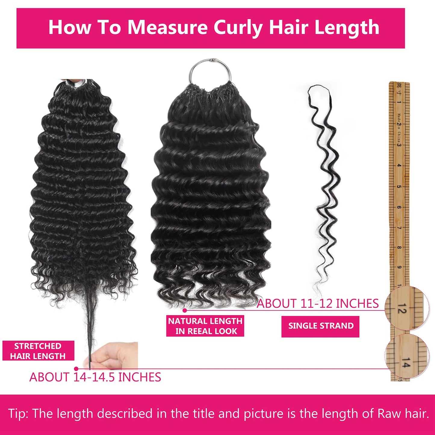 613 Blonde Pre-Separated Human Crochet Hair Deep Wave Curly Miracle Knots Crochet 14 Inch 60g Blonde #613 Knotless Feather Invisible 100% Human Crochet Braiding Hair Extensions for Black Women