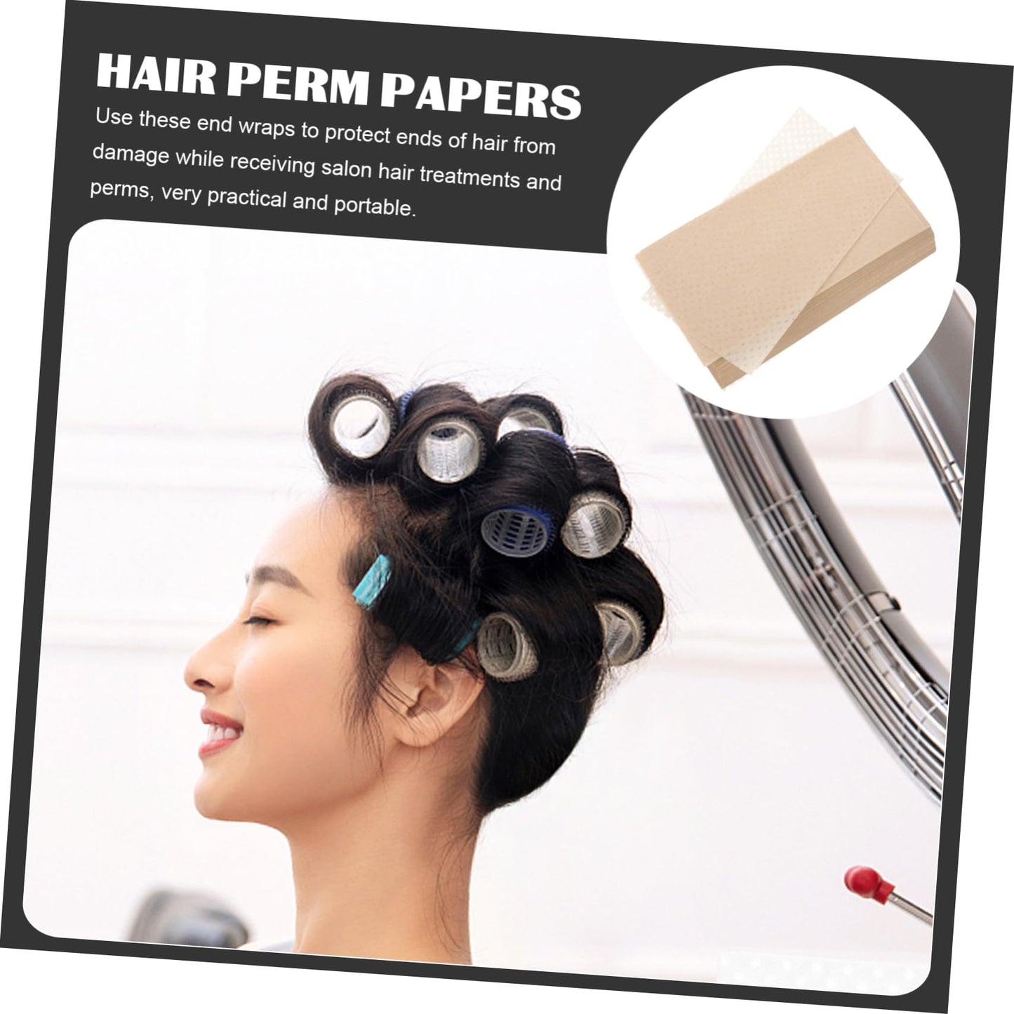 HONMEET 500Pcs Disposable Salon Perm Papers 4.13X2.75In Hair Perm Paper Wraps for Curling Perming Hair Styling Tools for Barber and Home Diy Hairdresser Supplies