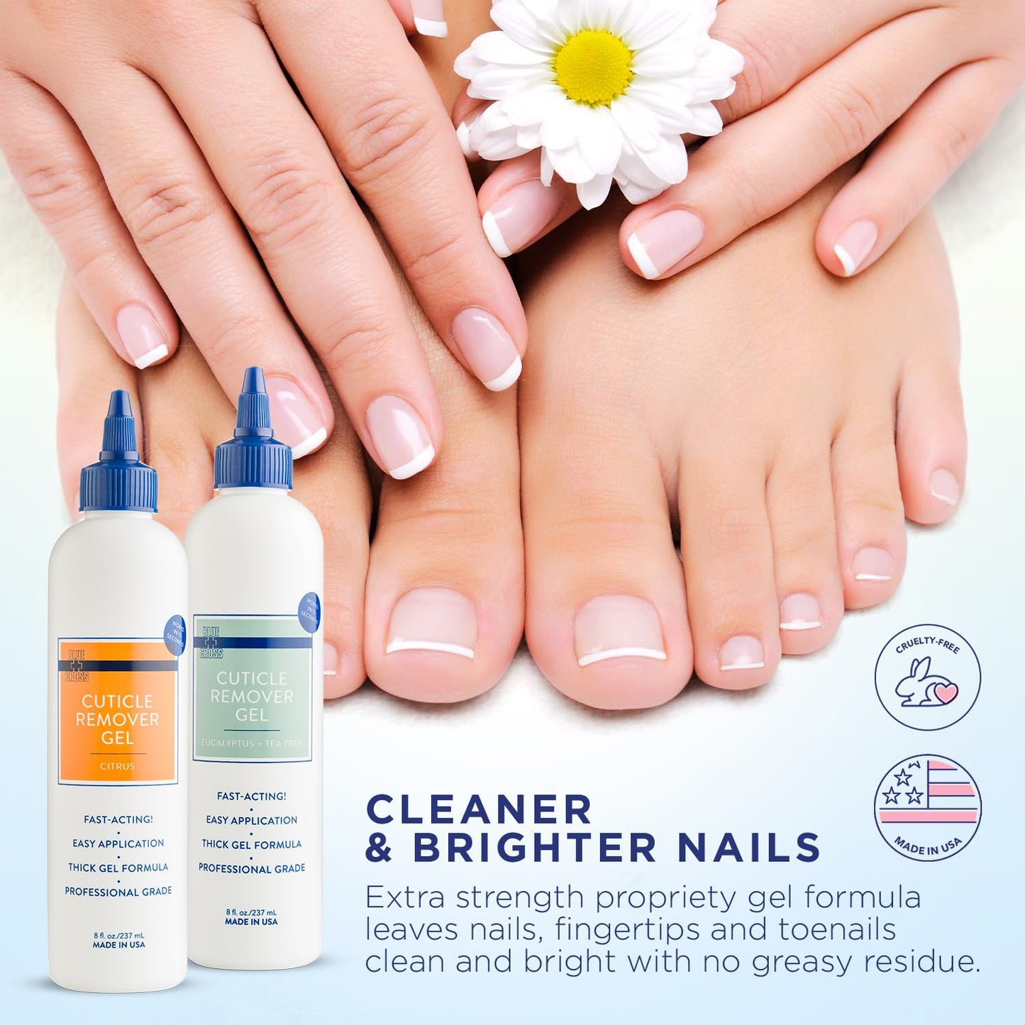Cuticle Remover Liquid Gel - Hydrating Softener for Brittle Nails | 8oz Citrus