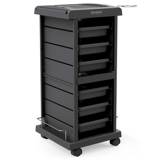 Salon Trolley - Space-Saving Rolling Cart with 6-Tray Storage for Salons & Tattoos | Multipurpose Design