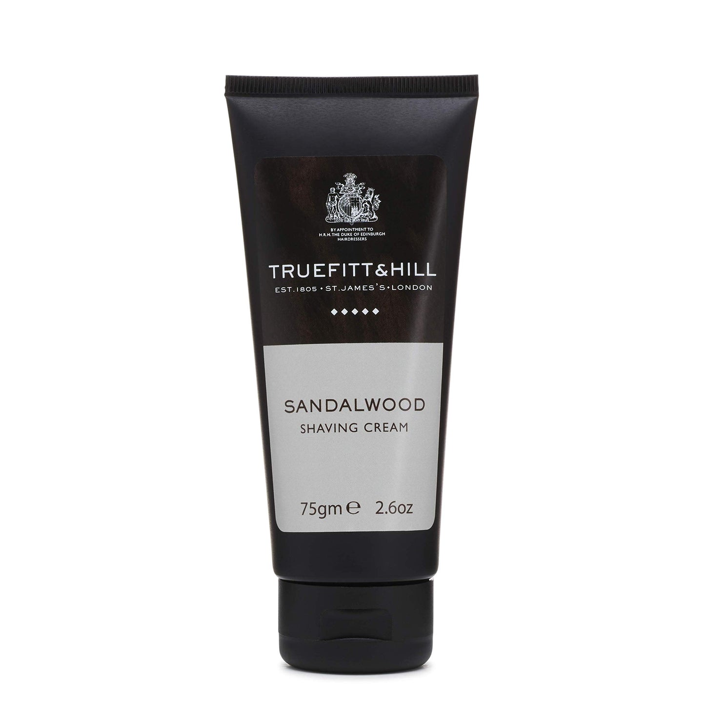 Truefitt & Hill Sandalwood Shaving Cream Tube for Men, Fresh Classic scent, 2.6 oz.