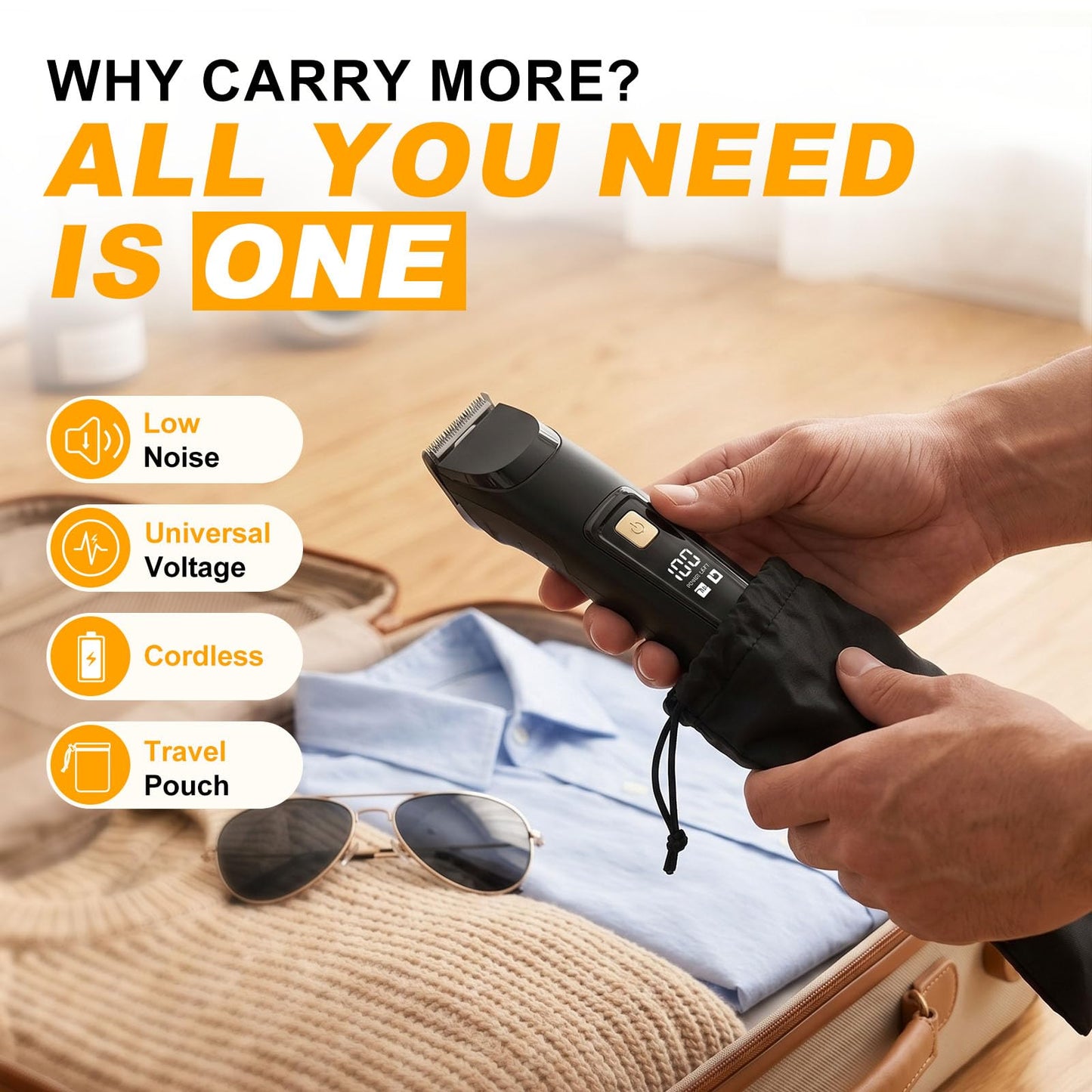 Beard Trimmer for Men, All-in-One Electric Razor & Hair Clipper, Waterproof Cordless Mustache Grooming Kit, Rechargeable Beard Hair Nose Ear & Body Trimmer, Face Shaver, Gifts for Men Husband Father