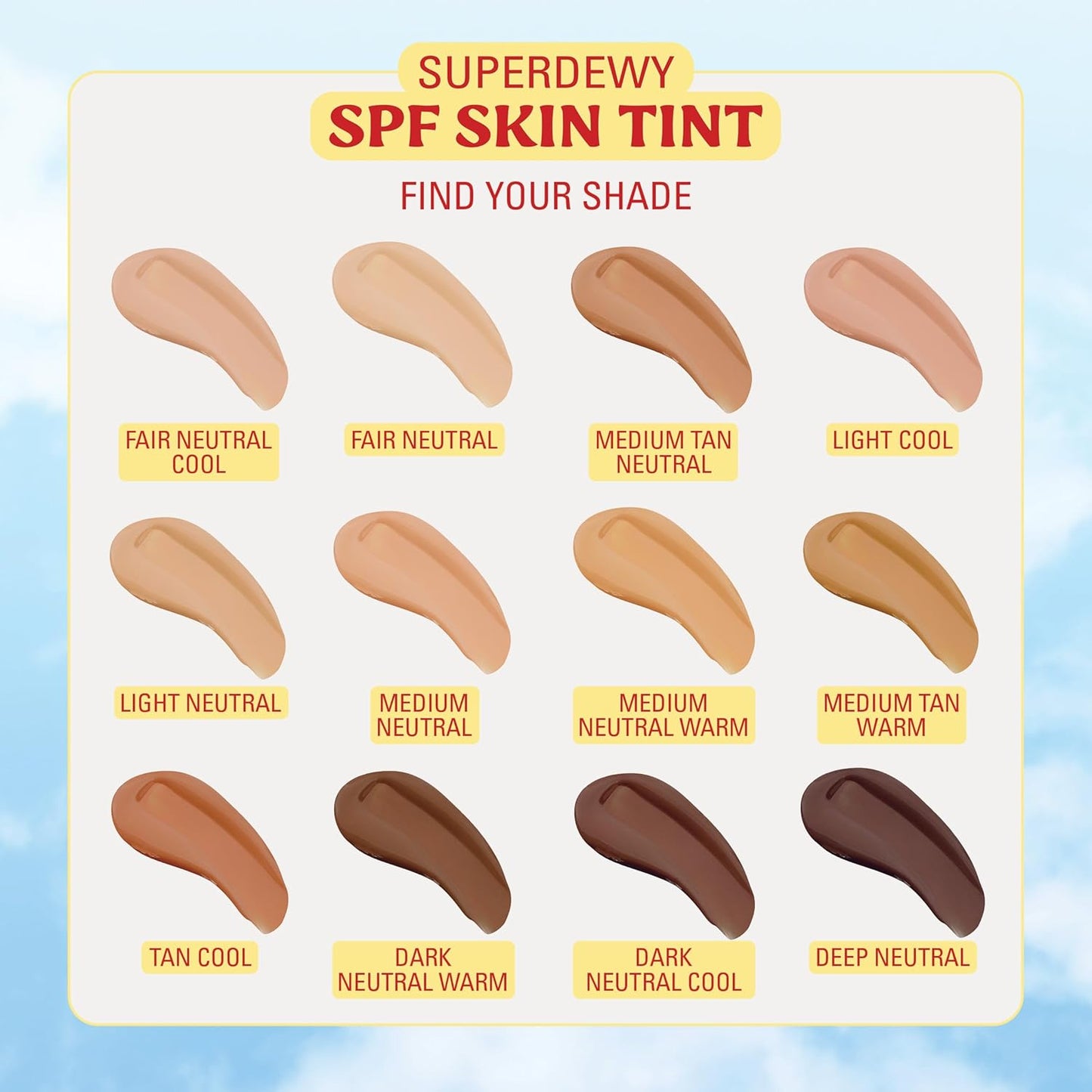 Revolution Superdewy Skin Tint - Tinted Mineral Foundation with SPF 30 | Buildable Coverage, Vegan, Dark Neutral Cool
