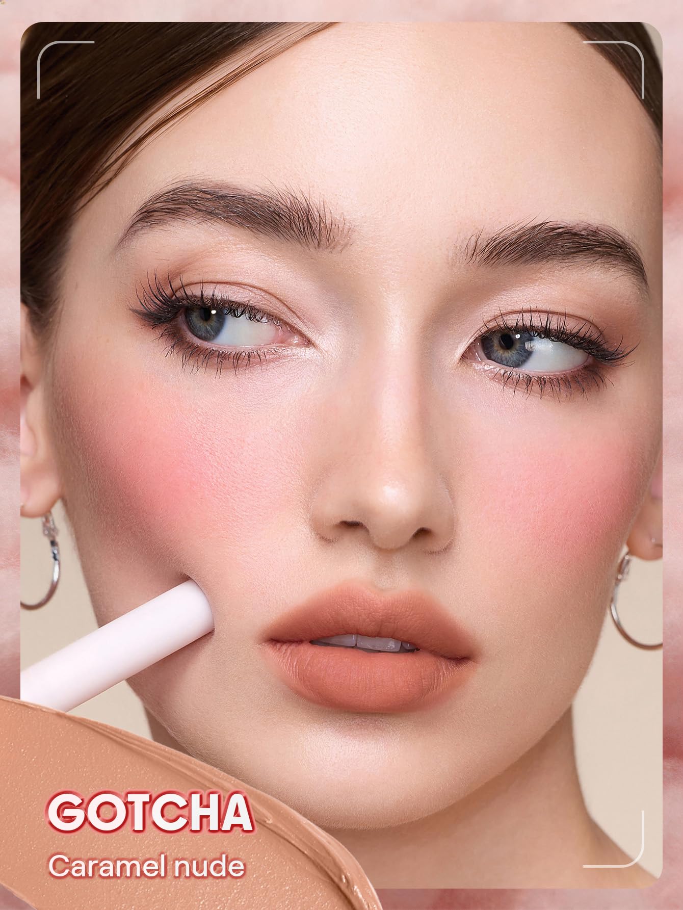 SHEGLAM Marshmallow Puff Lip Blur Pen Matte Lipstick for Long-lasting Hydrating Lip Makeup-002 Gotcha