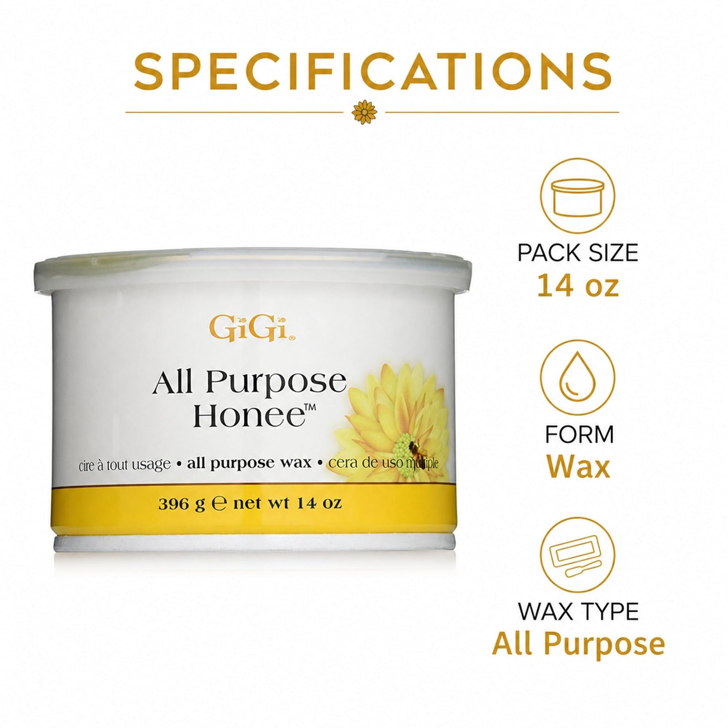 GiGi All Purpose Honee Wax 14 oz (Pack of 2)