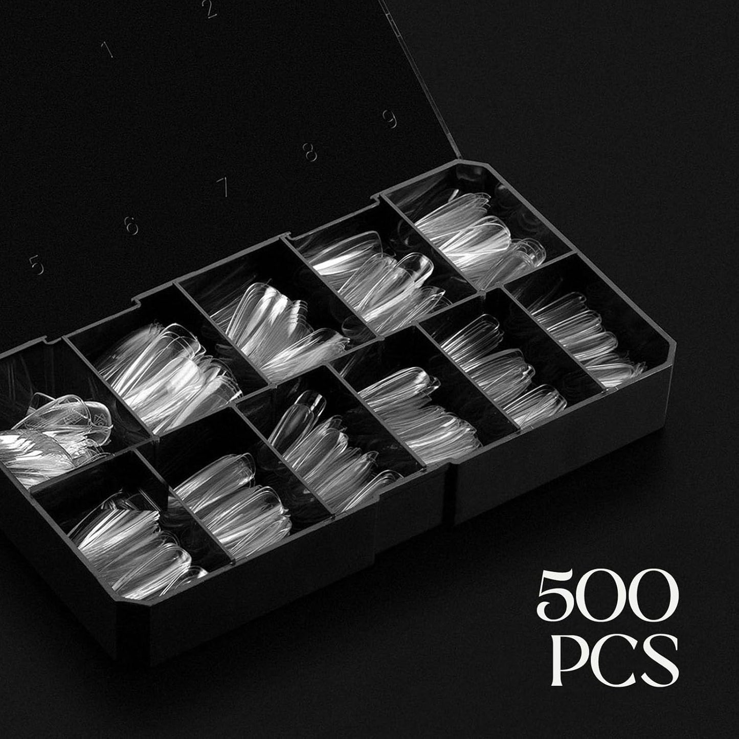 Sculpted Stiletto Gel-X® Tips - 500 Premium Long Tips in 11 Sizes 00-9