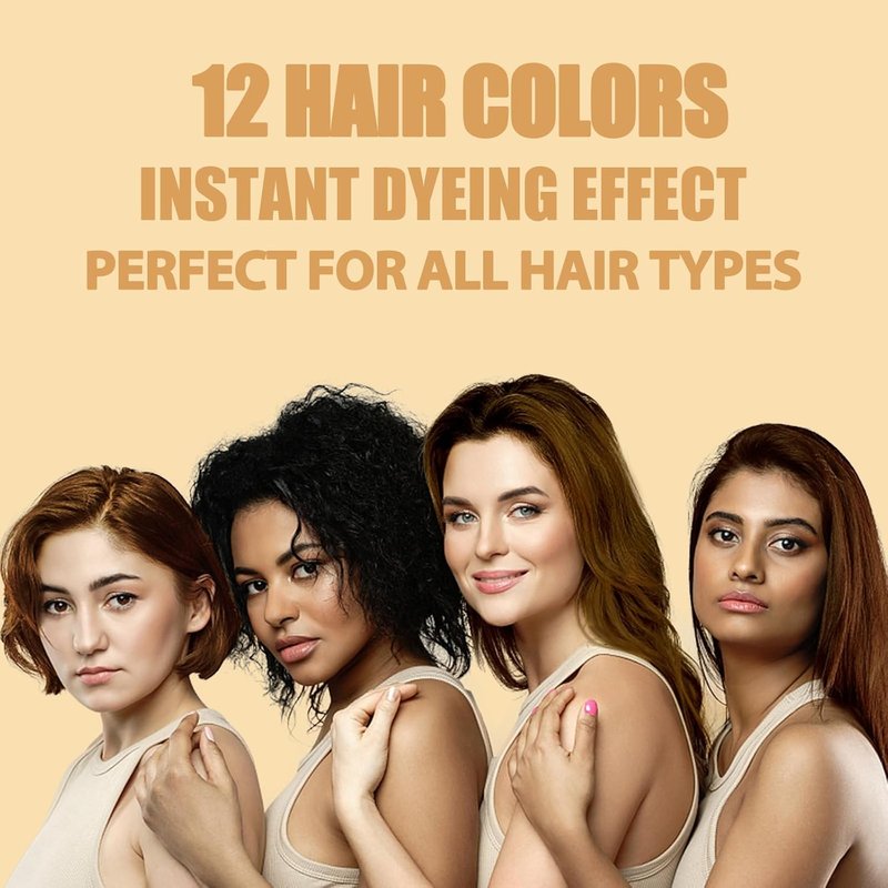 Silver Hair Dye - Instant Herbal Shampoo for Men & Women | Long-Lasting 3-in-1 Root Touch Up, 16.9 Fl Oz