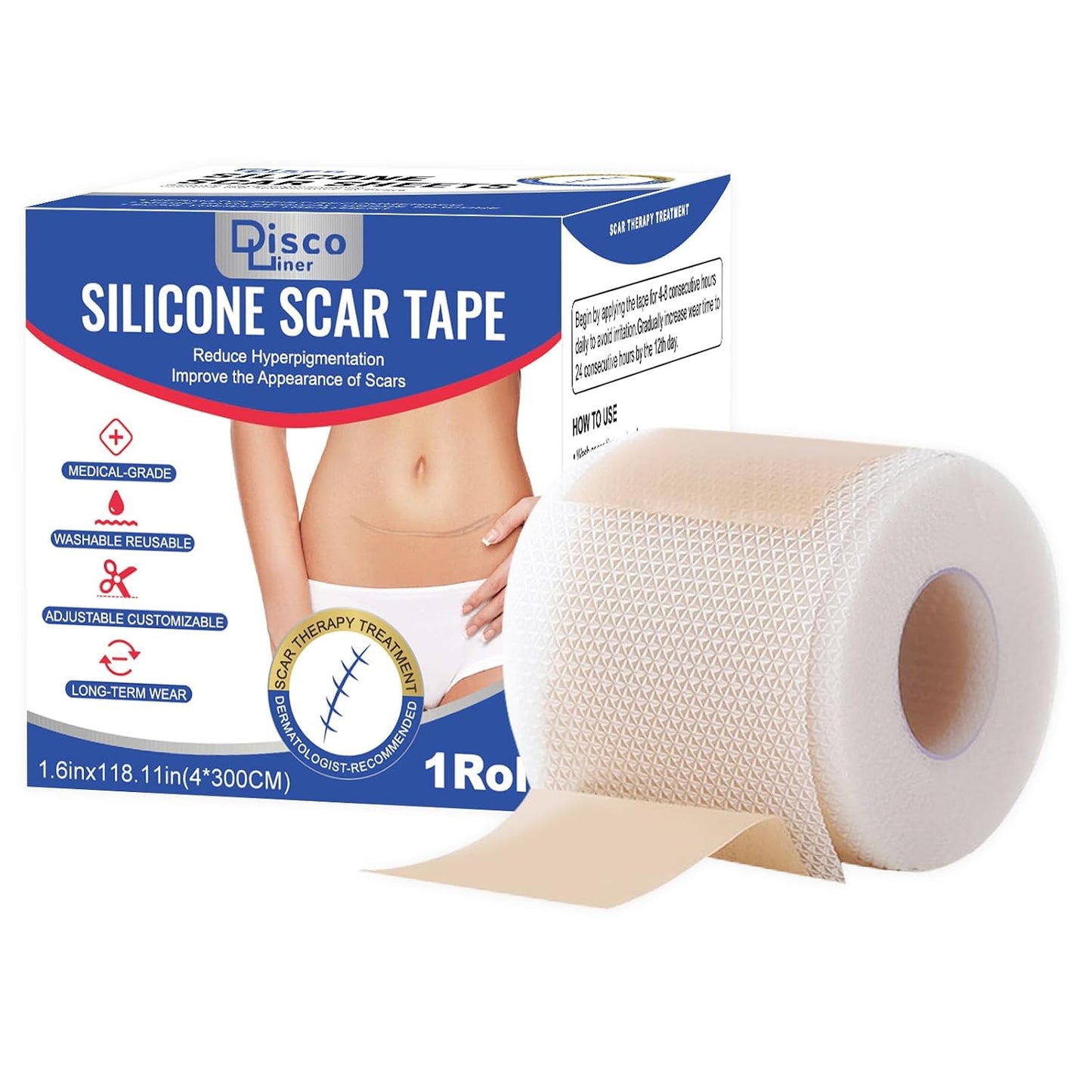 Silicone Scar Sheets - Professional Reusable Scar Tape & Patch for Effective Scar Treatment | 1.5M Length
