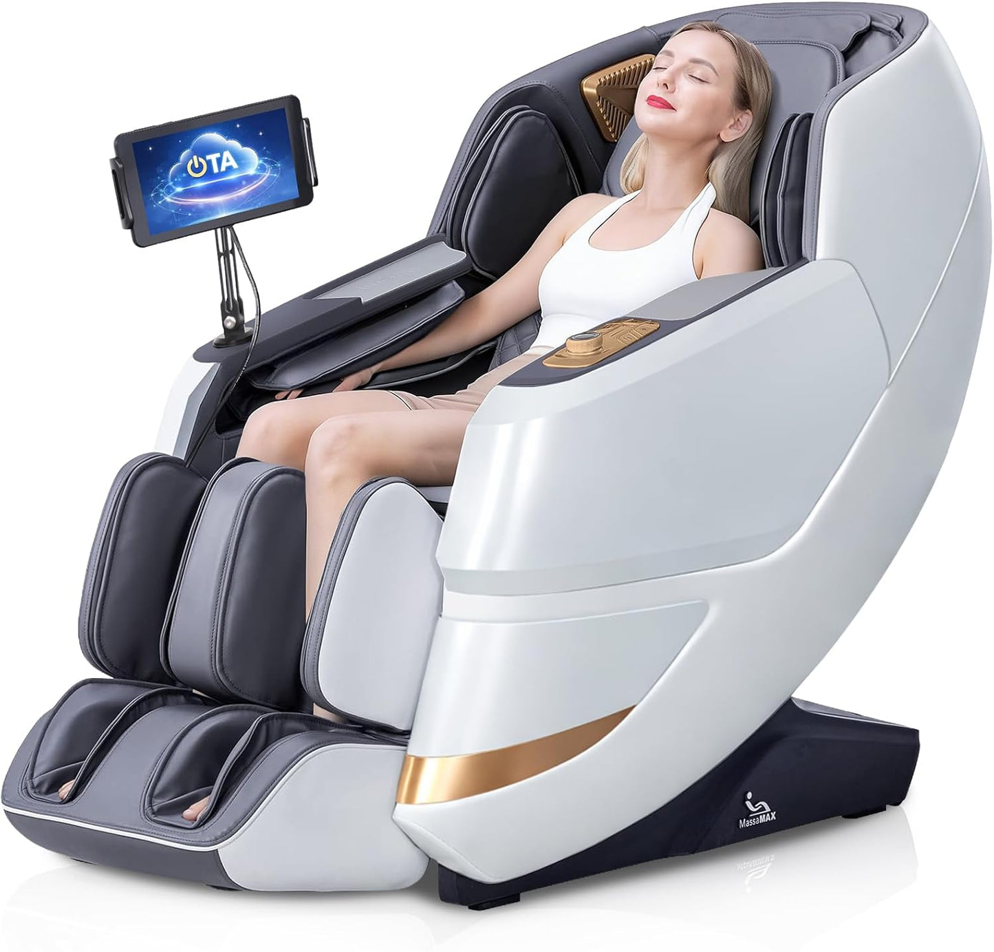 MassaMAX 4D Massage Chair - Full Body Recliner with OTA Cloud Tech, 27 Auto Modes | AI Voice Control, Zero Gravity, Heating