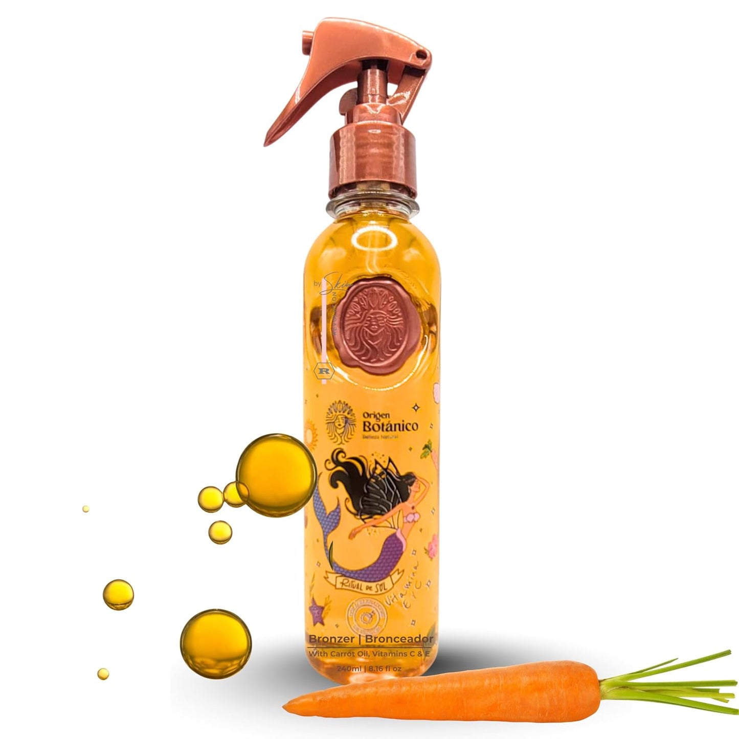 Ritual Botanico Bronzer with Carrot Oil - SPF3 Tan Accelerator for Glowing Skin | 240ml/8.16 fl oz