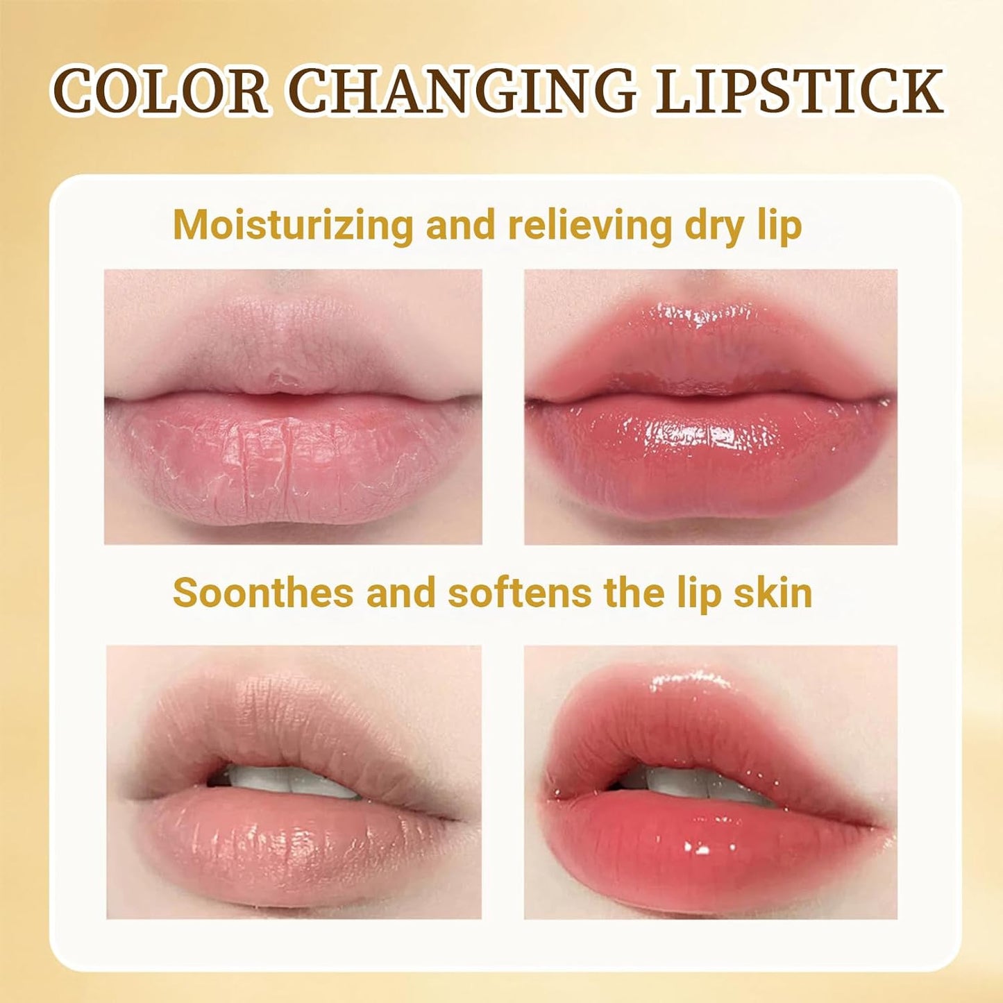 True Tone pH Adjusting Lipstick - Color-Changing Clear Lip Gloss for All Skin Tones | Long-Lasting Hydration (1pc)