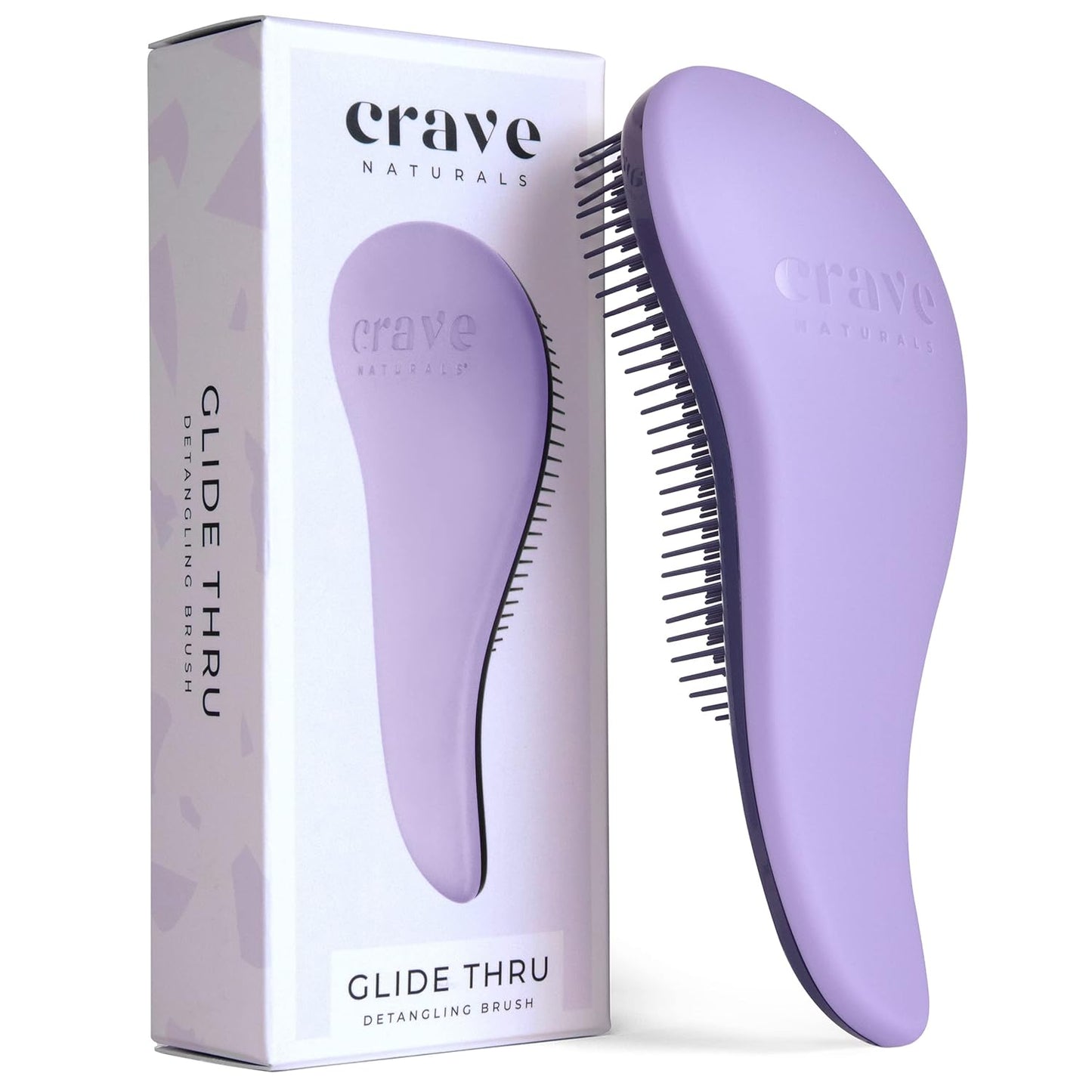 Glide Thru Detangling Hairbrush - Effortlessly Untangles Wet, Dry & Damaged Hair | Gentle Styling Tool for All Ages - 7.5 x 3 in, Turquoise